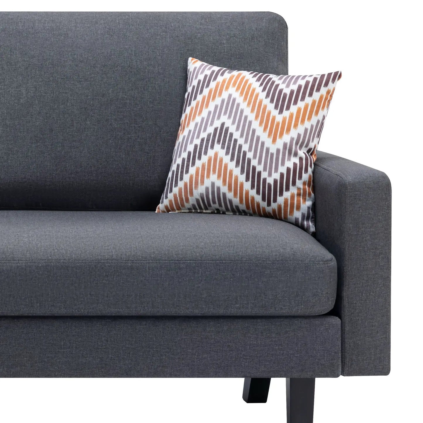 Bahamas Minimalistic Sofa With 2 Throw Pillows