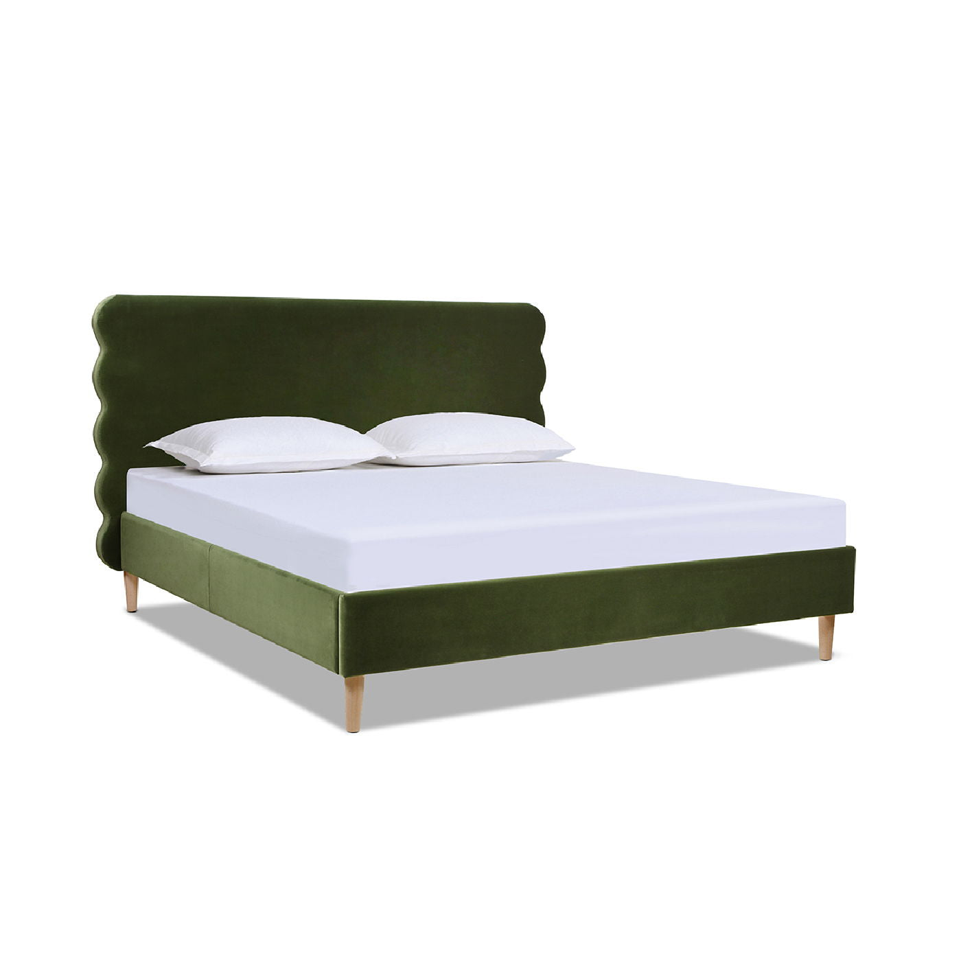 Stockholm Wavy Headboard and Platform Bed