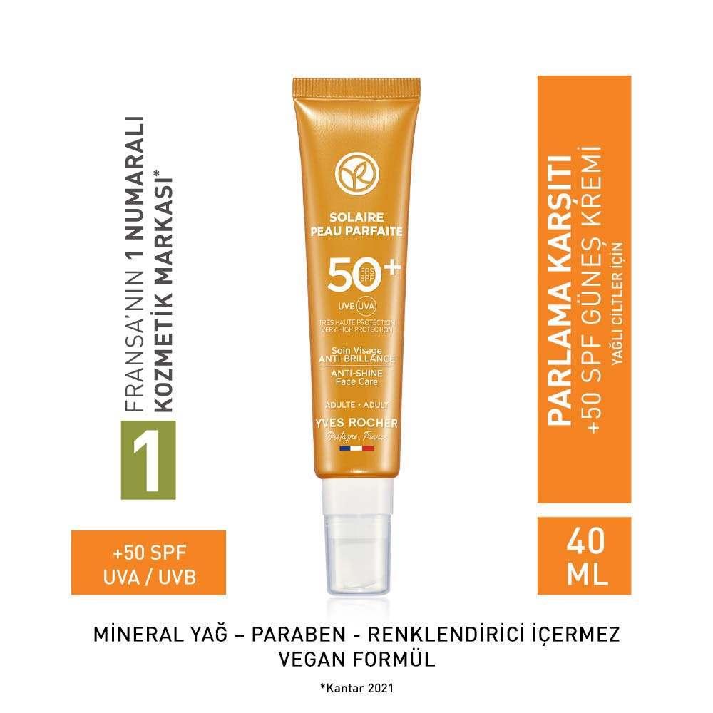 Sunscreen tube Yves Rocher Solaire Peau Parfaite SPF 50+ 40 ml orange tube with white cap on Tampa Home & Garden Store