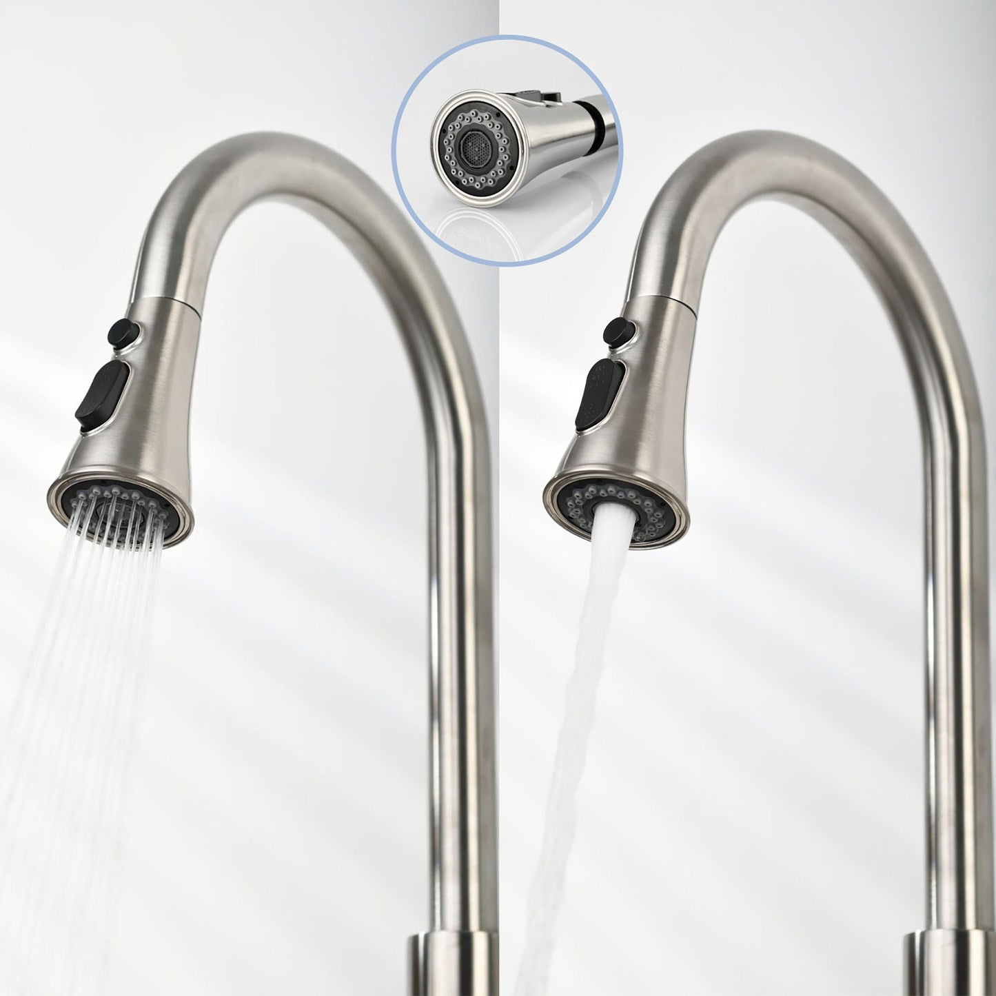 High Arc Kitchen Faucet and Pull Down Sprayer