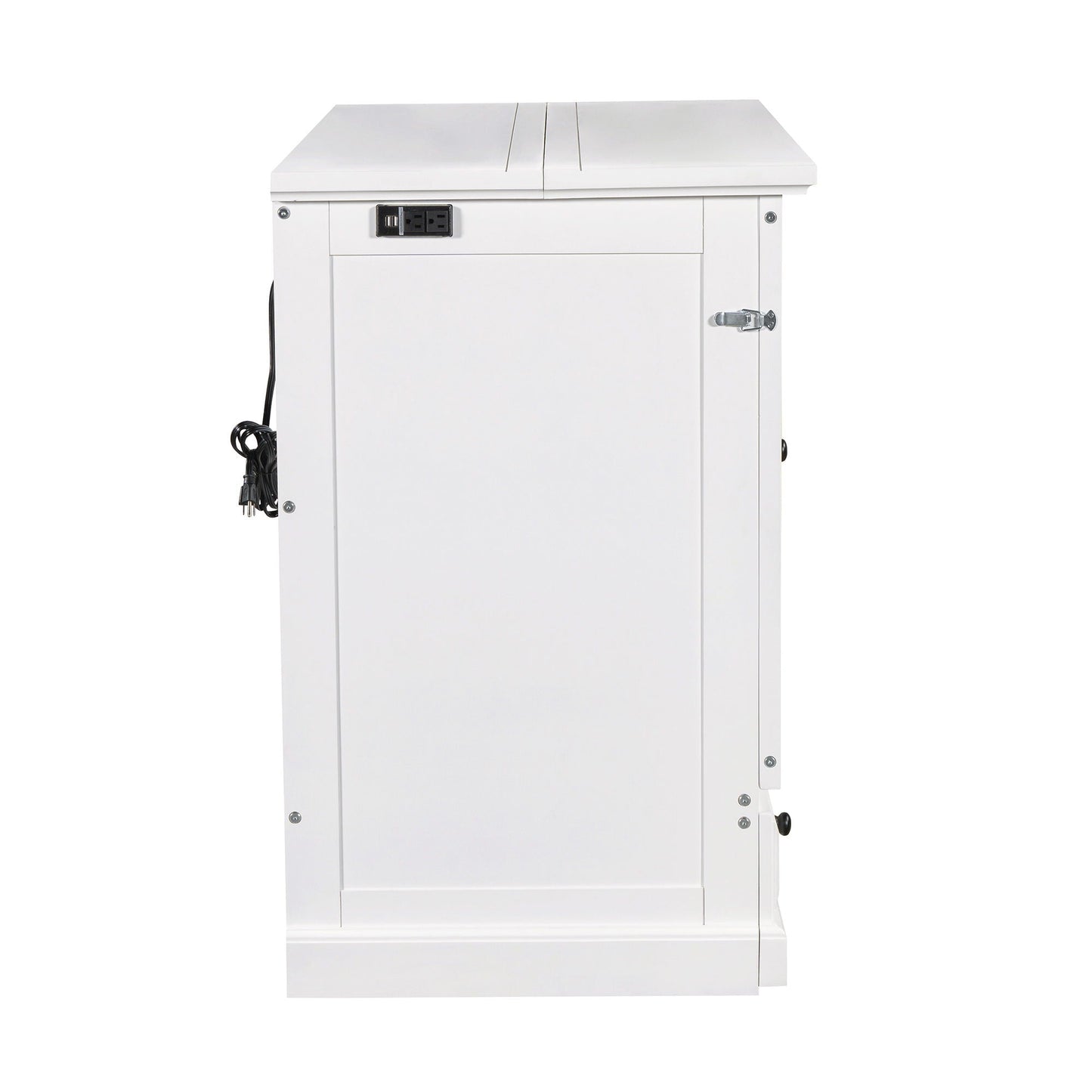Murphy bed cabinet in white solid pine with charging station and large storage drawer on Tampa Home & Garden Store