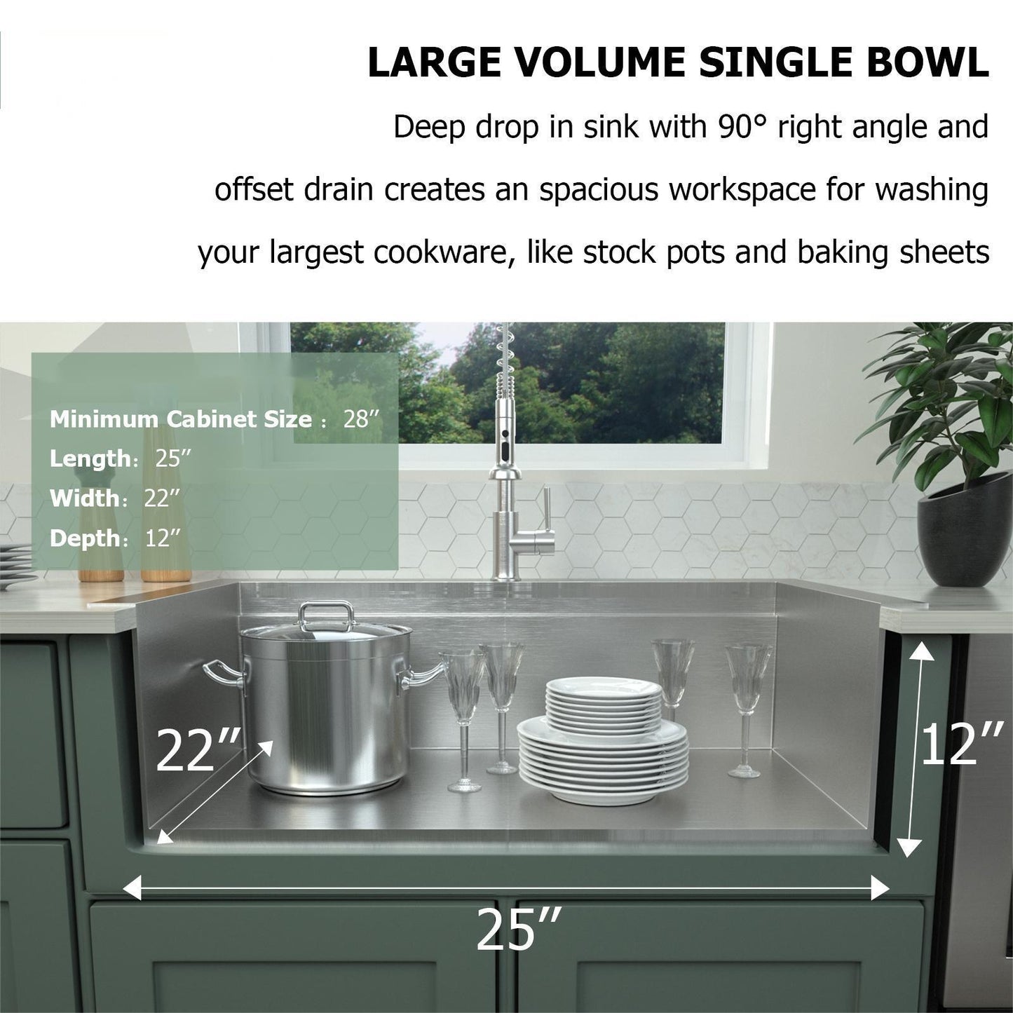 Topmount Brushed Stainless Steel Kitchen Sink