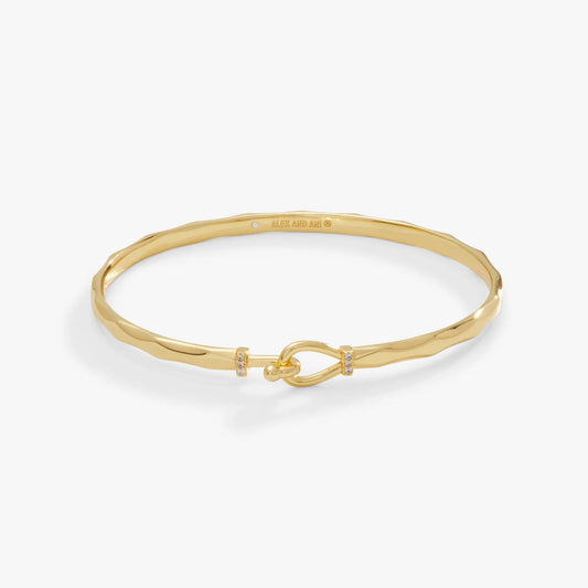 Faceted Hook Tension Bracelet gold-tone metal by ALEX AND ANI on Tampa Home & Garden Store