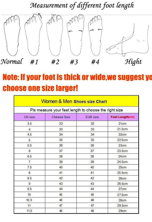 Stevvex Lace Flat Sandals slippers size chart with foot-length guide on Tampa Home & Garden Store on Tampa Home & Garden Store