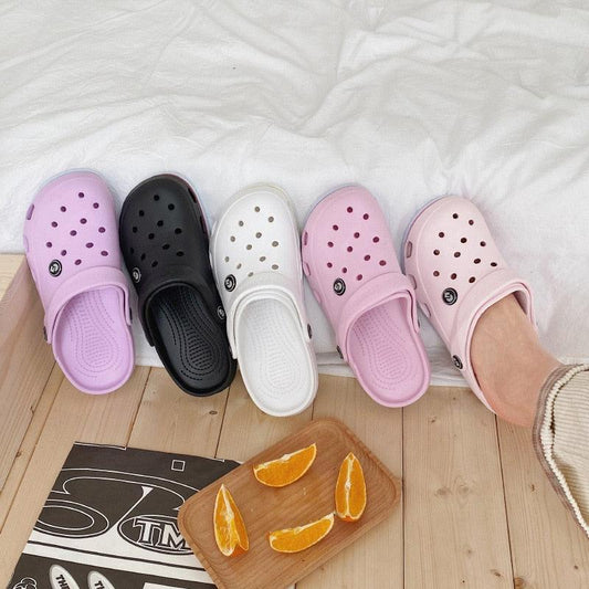 Womens Soft EVA Clogs Stevvex, non-slip beach slippers, 5-color pastel set on Tampa Home & Garden Store
