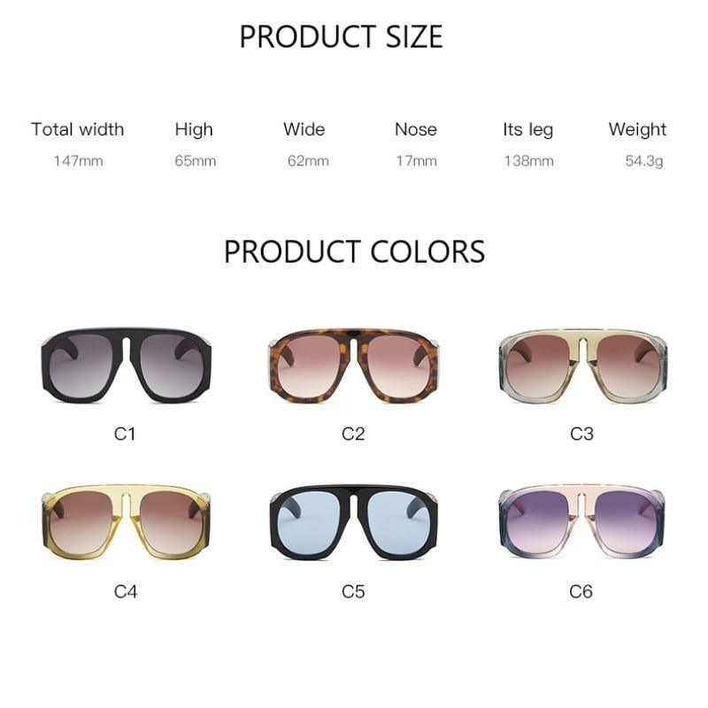 Stevvex round oversized sunglasses in 6 colorways C1-C6 with gradient lenses on Tampa Home & Garden Store