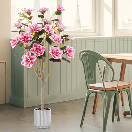 Faux Wedding Flower Plant with Elegant PEVA Leaves and Multi-branch Trunks-Pink - Tampa Home & Garden Store