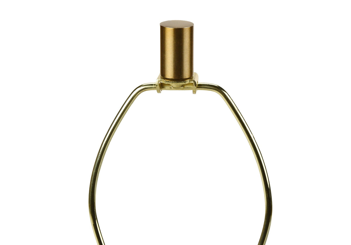 Table lamp top in gold brass finish with cylindrical socket and curved frame on Tampa Home & Garden Store