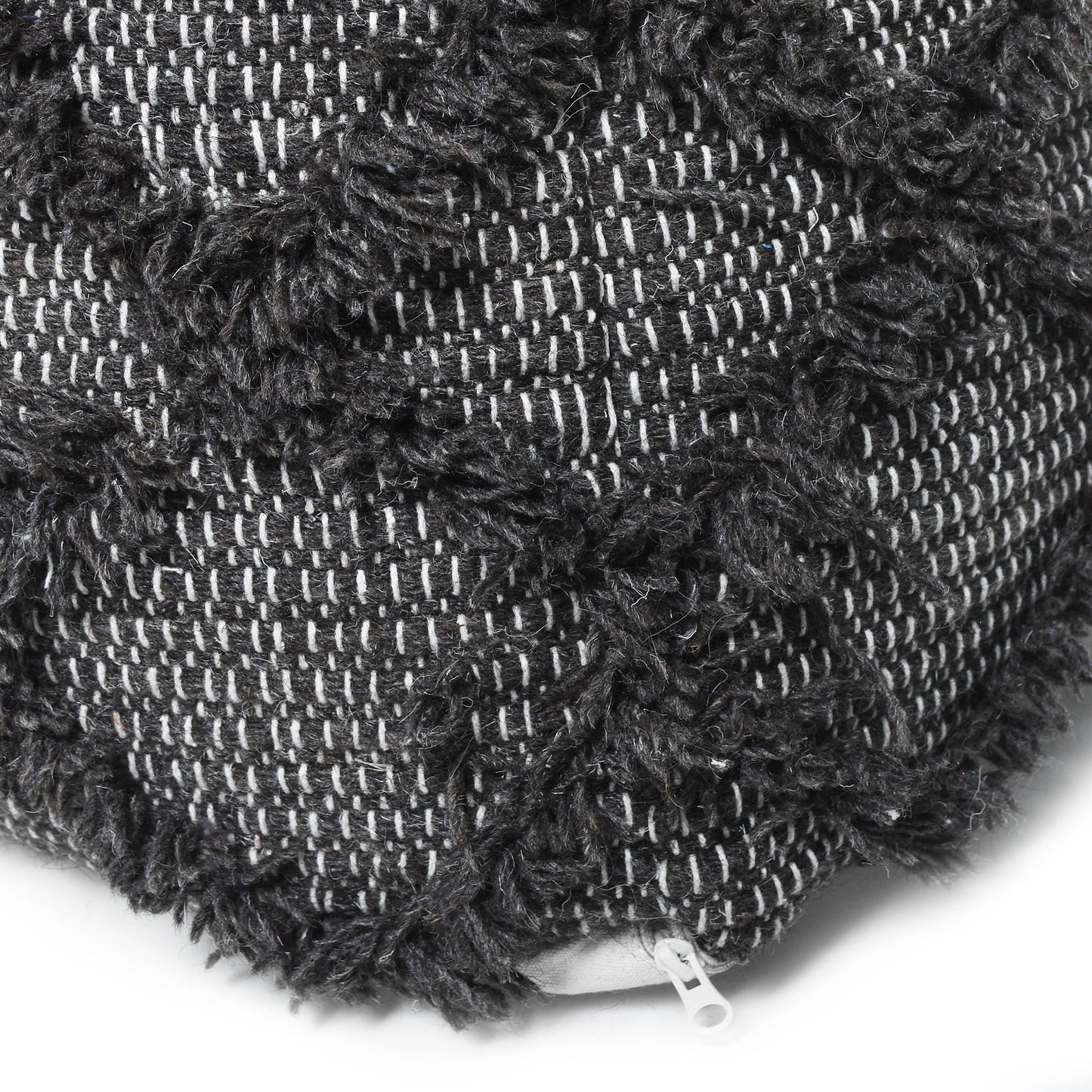 Jumanji handcrafted wool and cotton pouf brown accent pouf by Unique Piece Furniture on Tampa Home & Garden Store