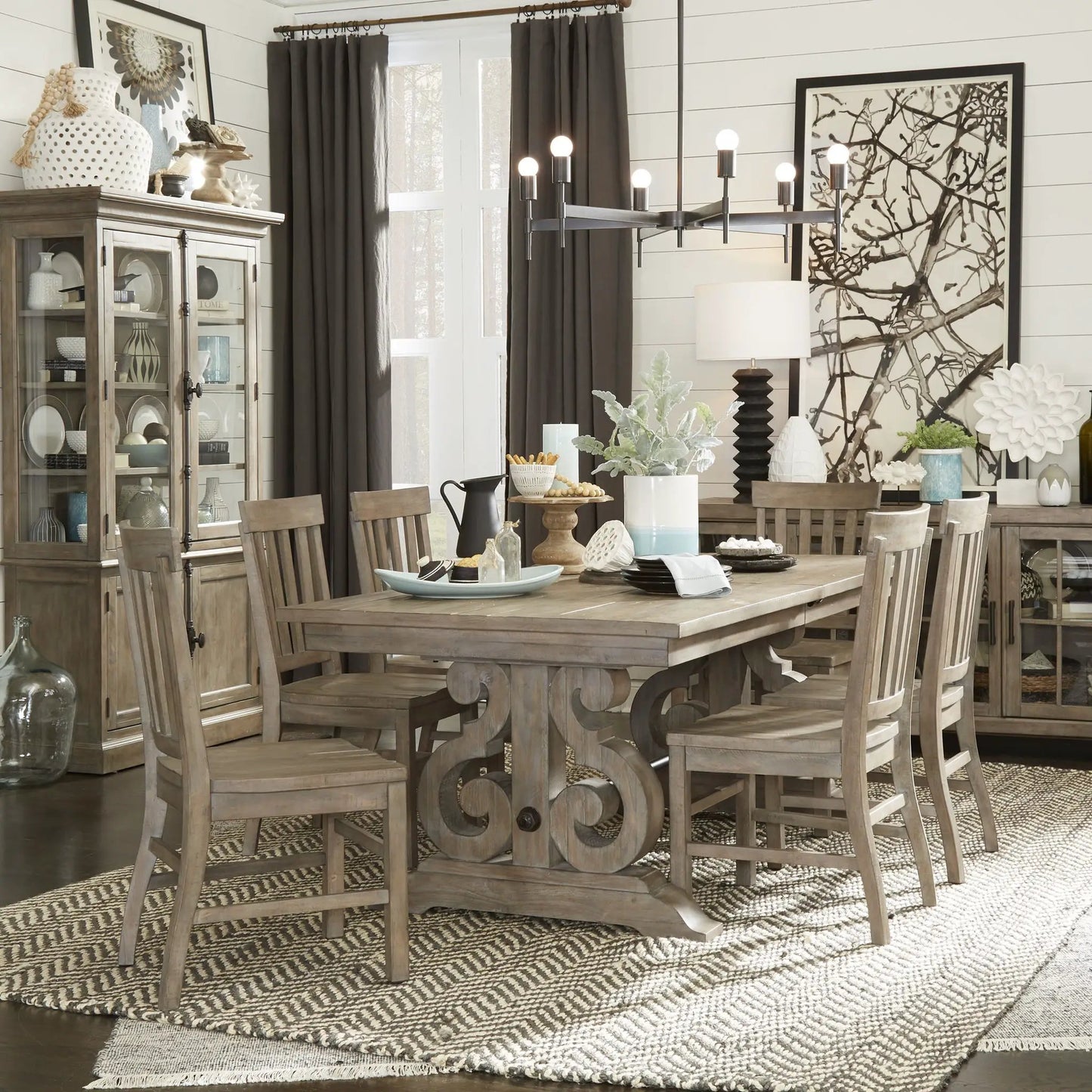 Tinley Park Side Dining Chair Set of 2 Dove Gray
