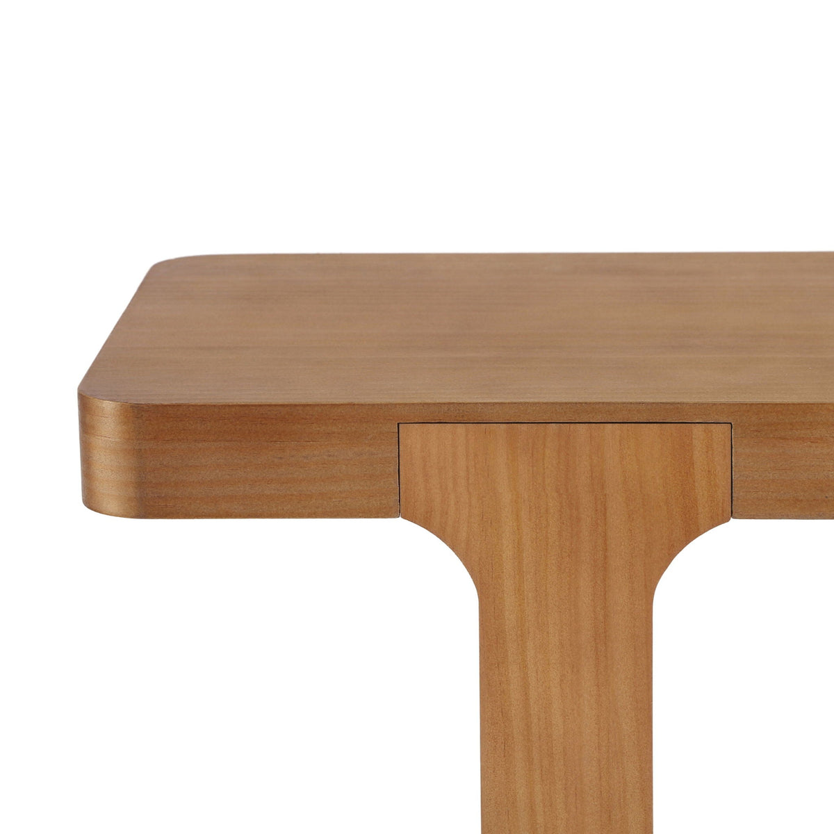 Walnut console table top with rounded front edge and visible wood grain on sturdy legs on Tampa Home & Garden Store