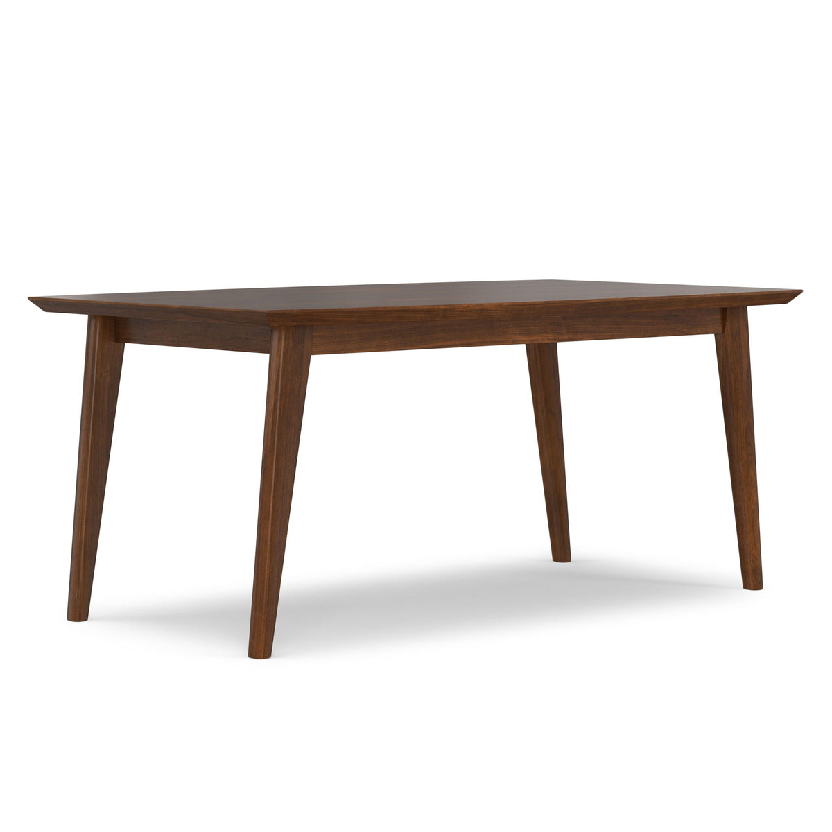 Rectangular dining table by HouseOfZazla in dark brown wood with tapered legs on Tampa Home & Garden Store