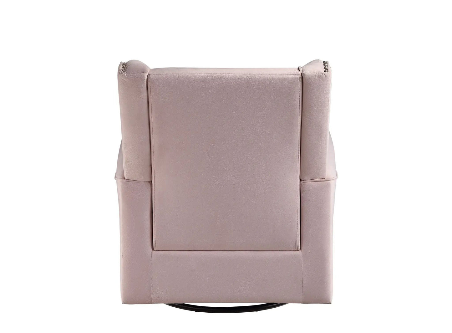 Tamaki Glider Chair with Swivel Pink Upholstery