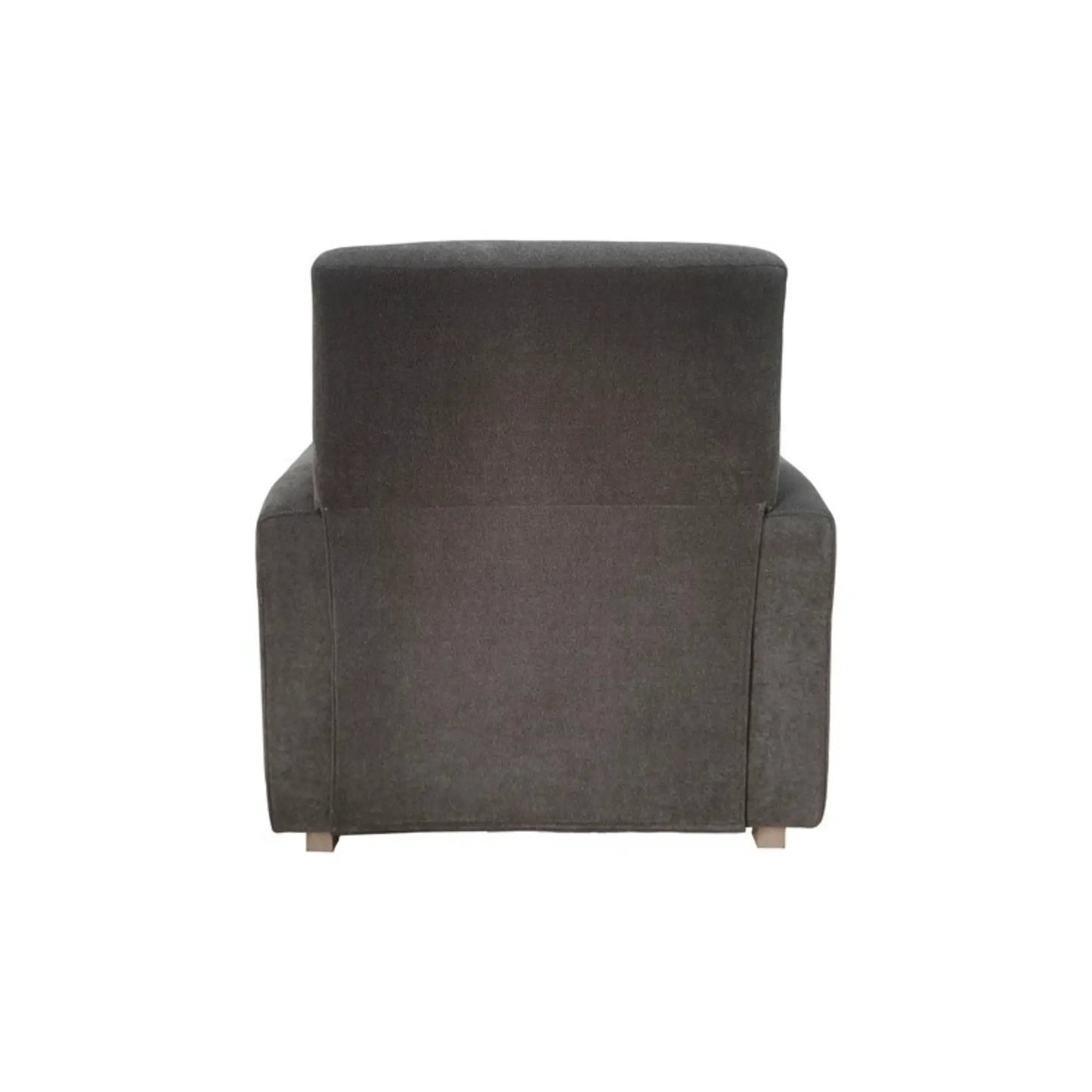 Recliner chair in gray fabric by Unique Piece Furniture with high back and wooden feet on Tampa Home & Garden Store