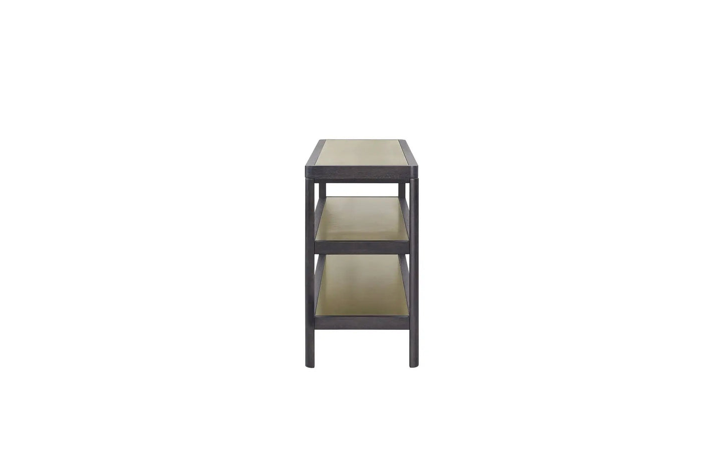 Console Table With Insets - Black by Unique Piece Furniture, wood frame with tan inset shelves on Tampa Home & Garden Store