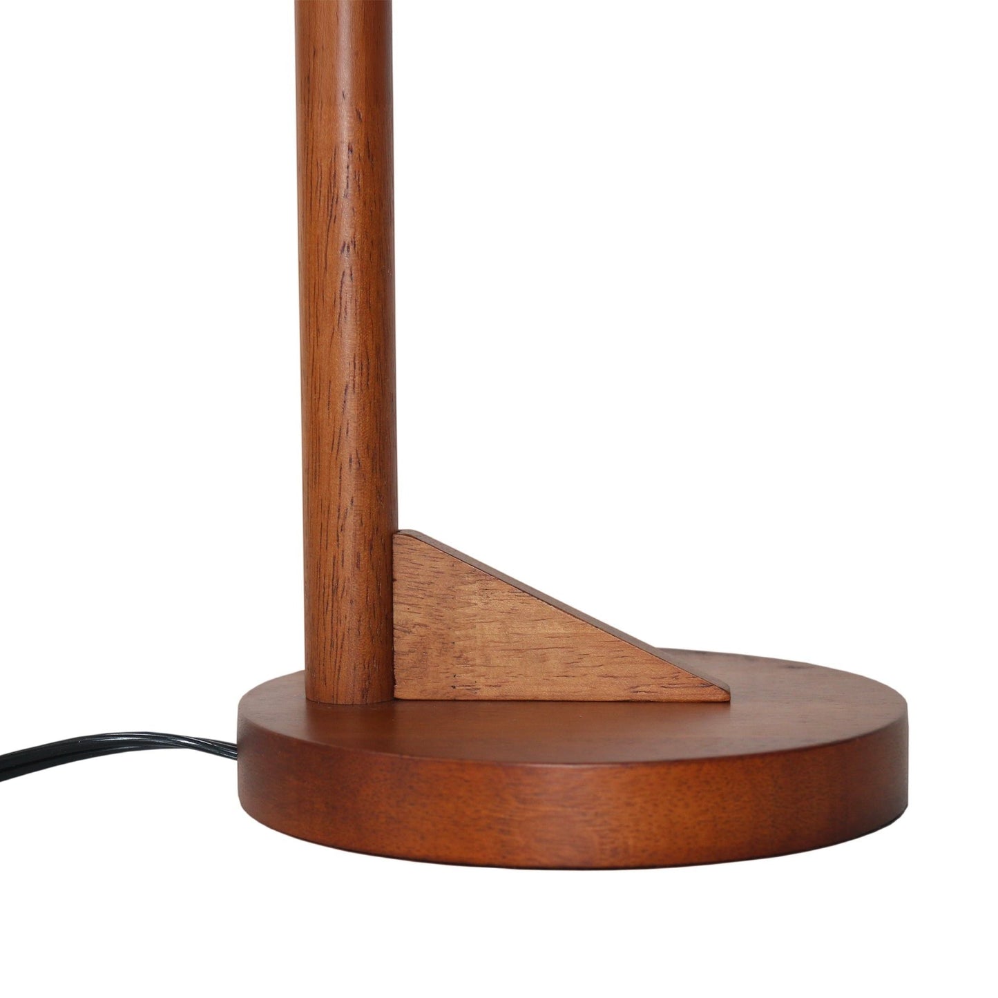 Table lamp by HouseOfZazla with brown wood base and cylindrical post on round pedestal on Tampa Home & Garden Store