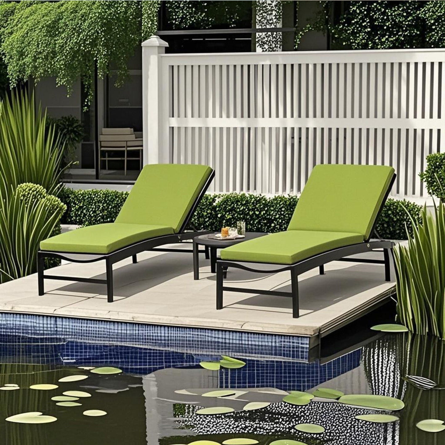 Replacement Outdoor Chaise Cushion And Pillow