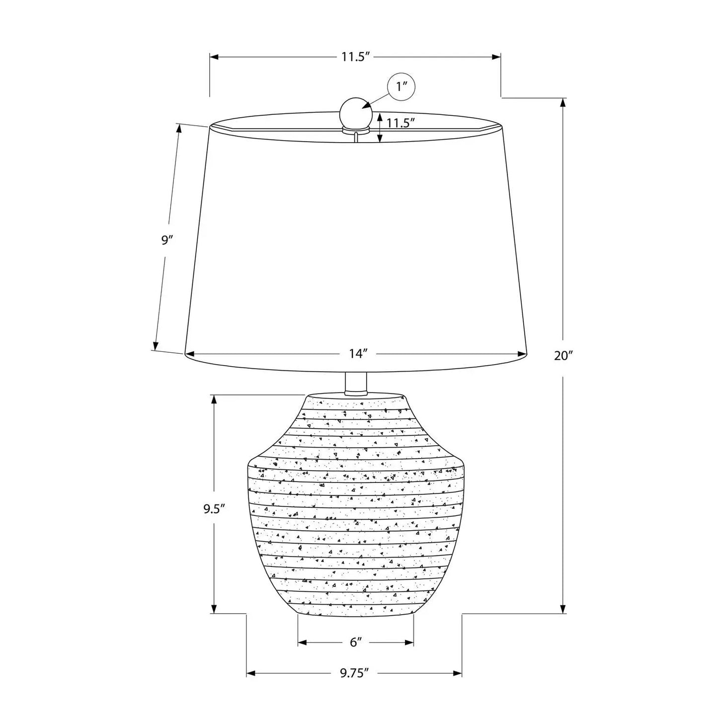 Concrete Cream Table Lamp with Ivory Shade