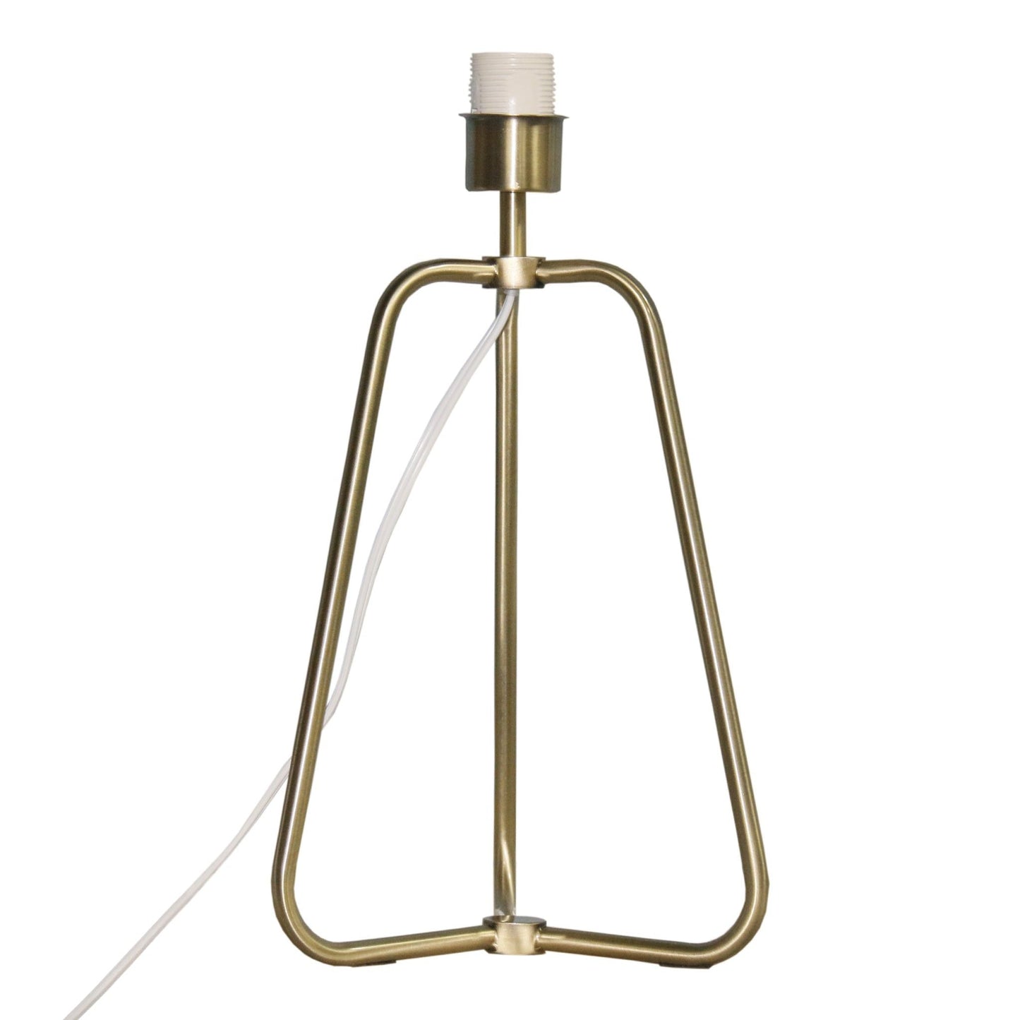 Desk lamp Optima in white with brass frame and white cord by HouseOfZazla on Tampa Home & Garden Store
