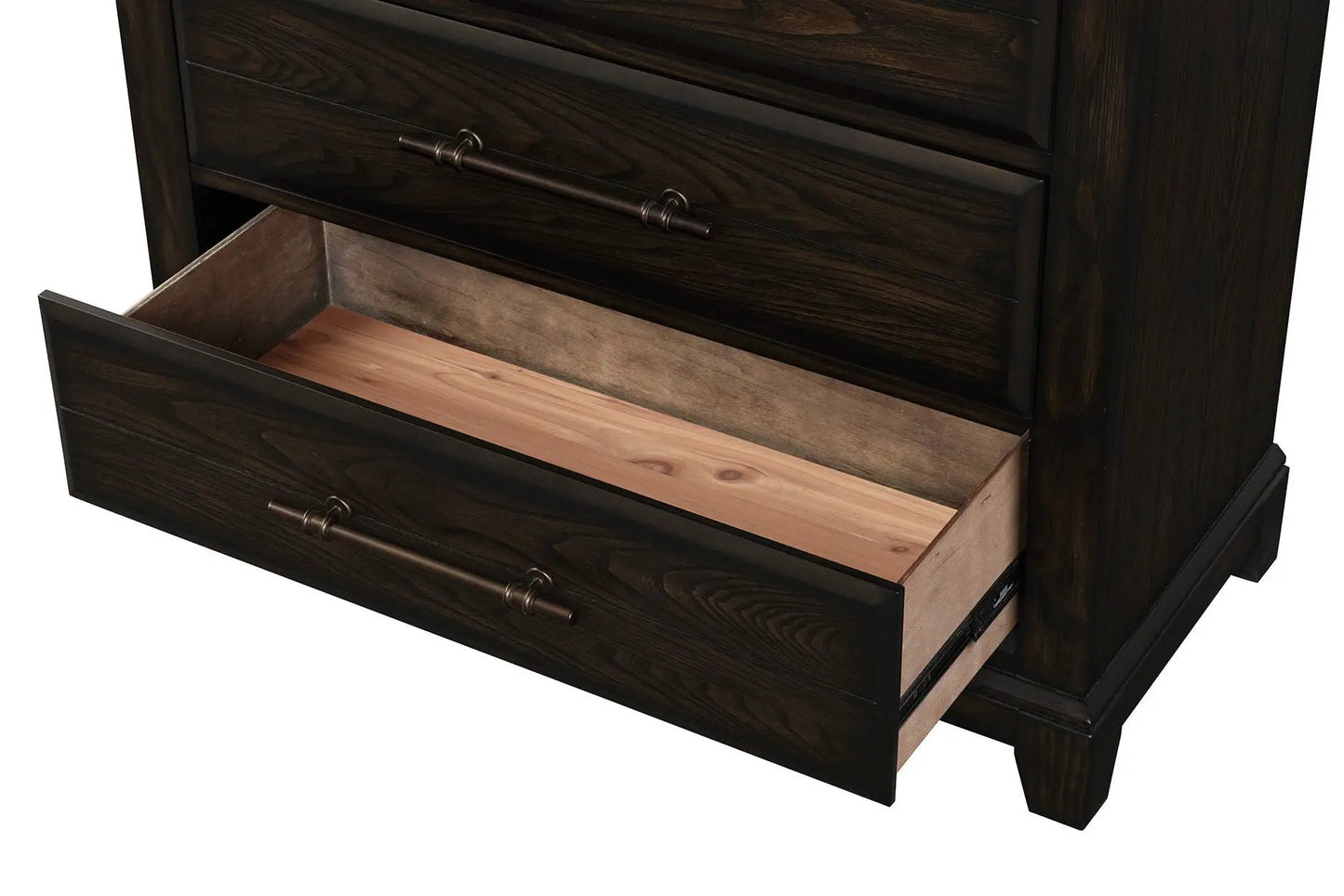 2 Drawer Nightstand With Mahogany Finish