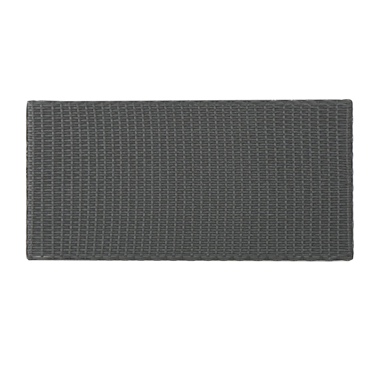St Lucia grey wicker outdoor dining table with tight woven pattern on Tampa Home & Garden Store