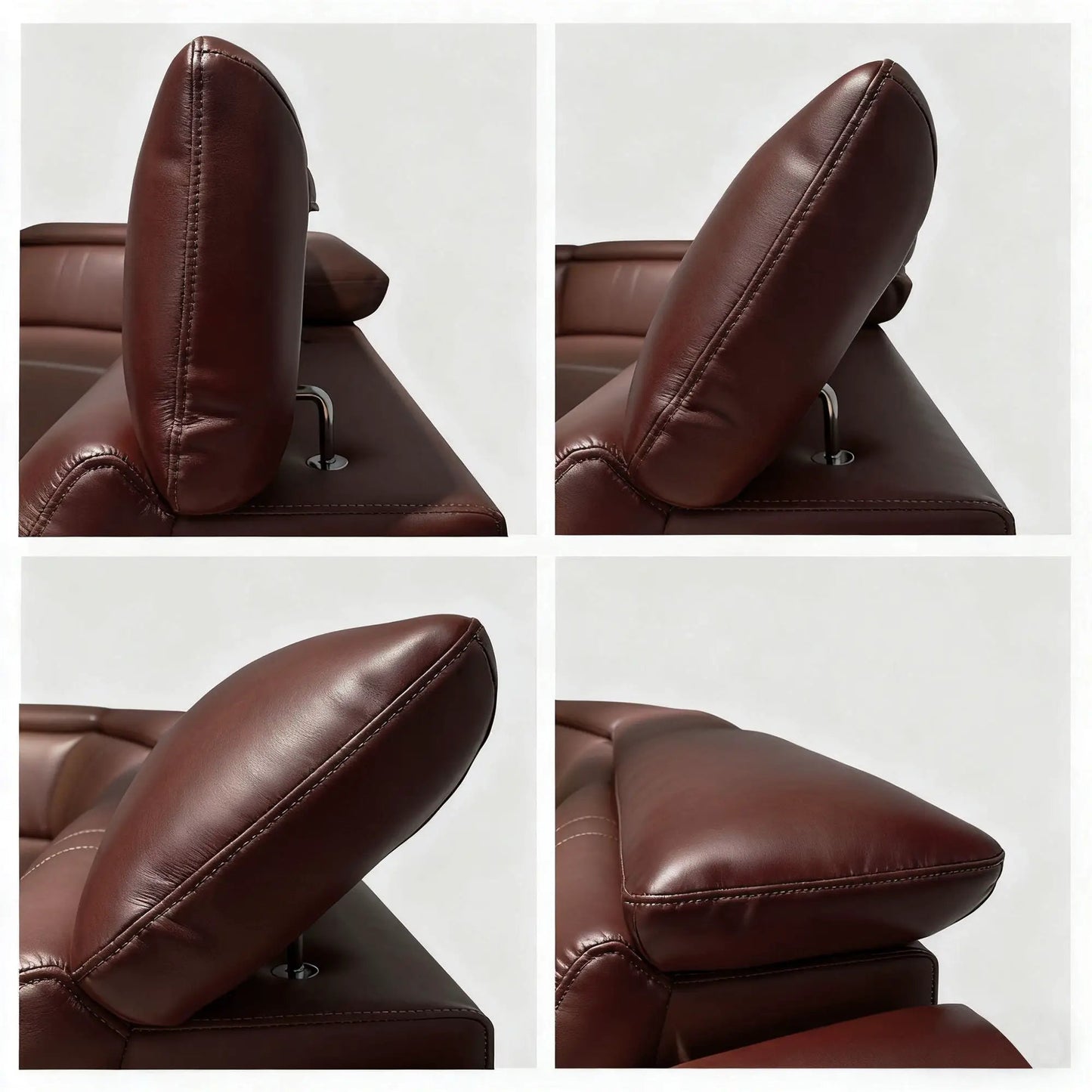 Dark brown leather modular reclining sectional with 2 cup holders by Unique Piece Furniture on Tampa Home & Garden Store