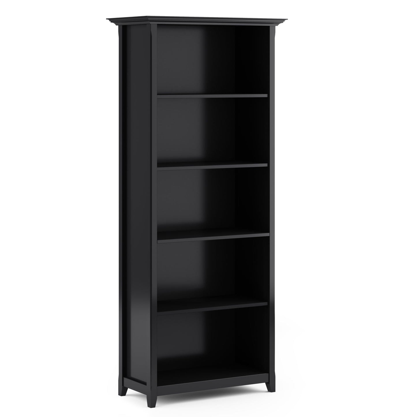 Amherst Five Shelf Bookcase Handcrafted Wood
