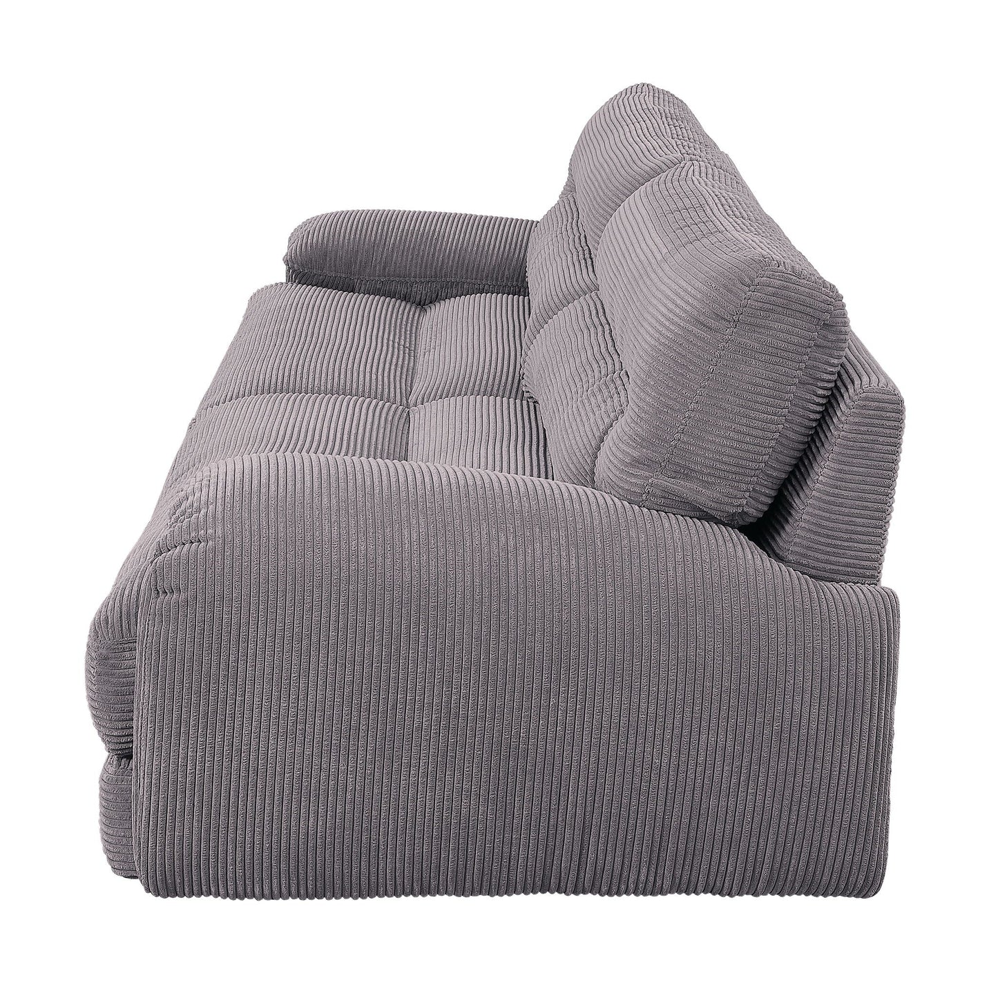 Cadenza Corduroy 2 Piece Living Room Set gray upholstery HouseOfZazla on Tampa Home & Garden Store