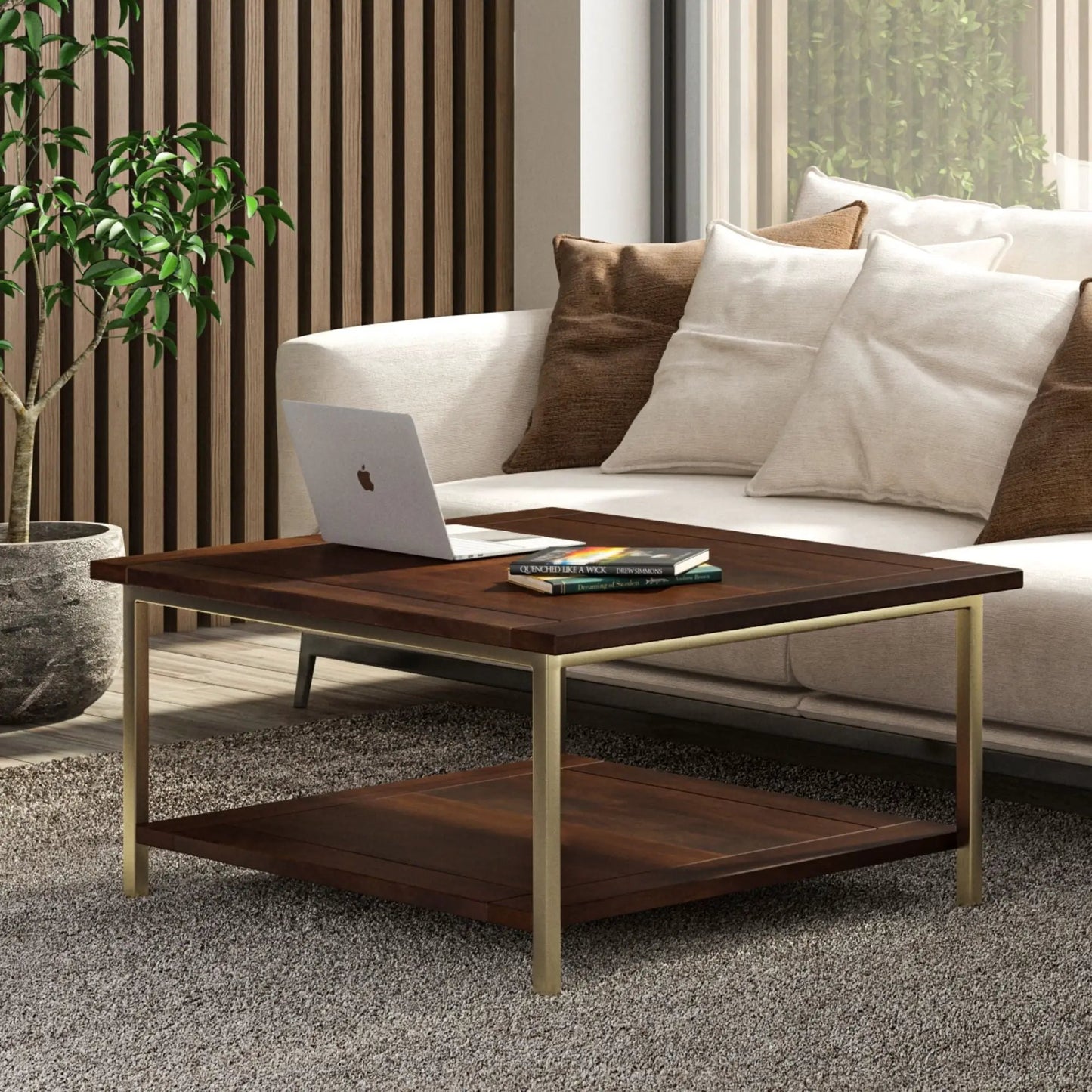 Skyler Solid Mango Wood Table and Metal Base