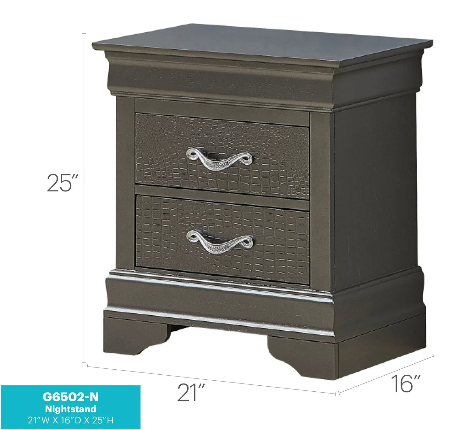 Decorative Nightstand with Modern Accents