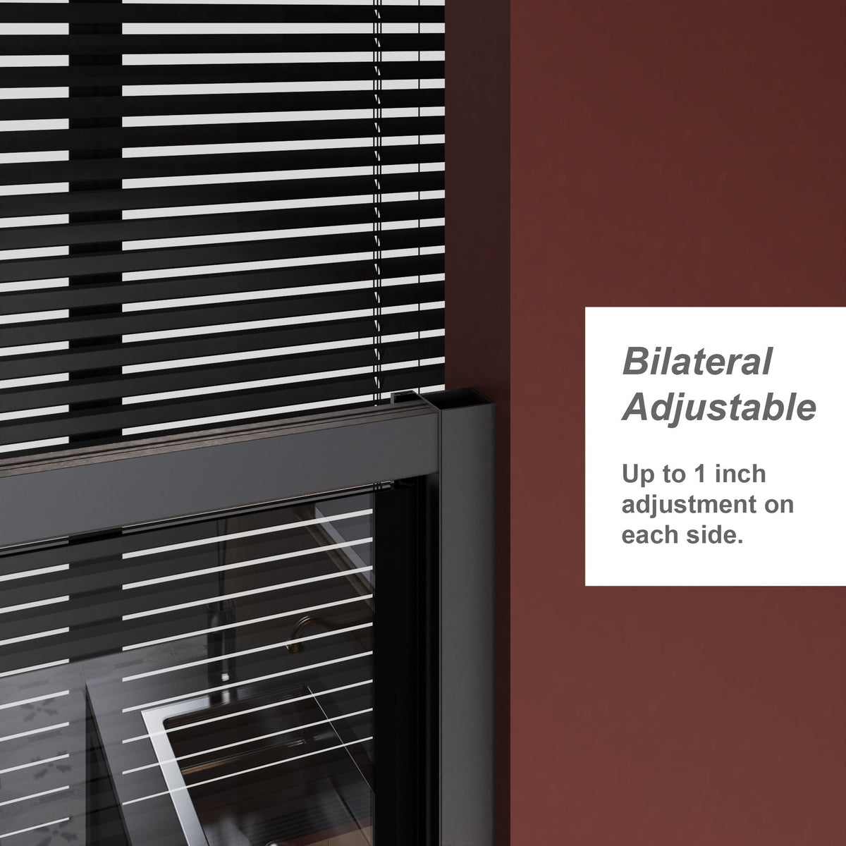 Matt black pivot shower door with handle, 60W x 72H, glass panels by HouseOfZazla on Tampa Home & Garden Store
