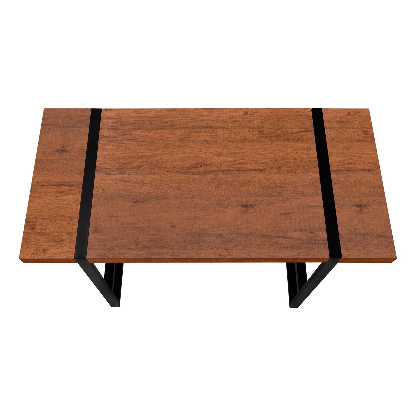 Industrial design computer desk with oak top and black metal legs by Unique Piece Furniture on Tampa Home & Garden Store