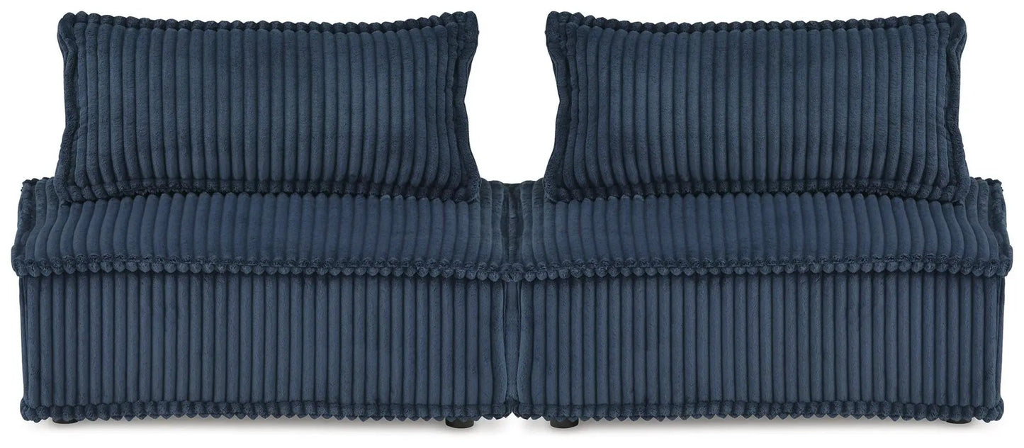 Bales Sectional navy corduroy 2-piece stationary set by Unique Piece Furniture on Tampa Home & Garden Store