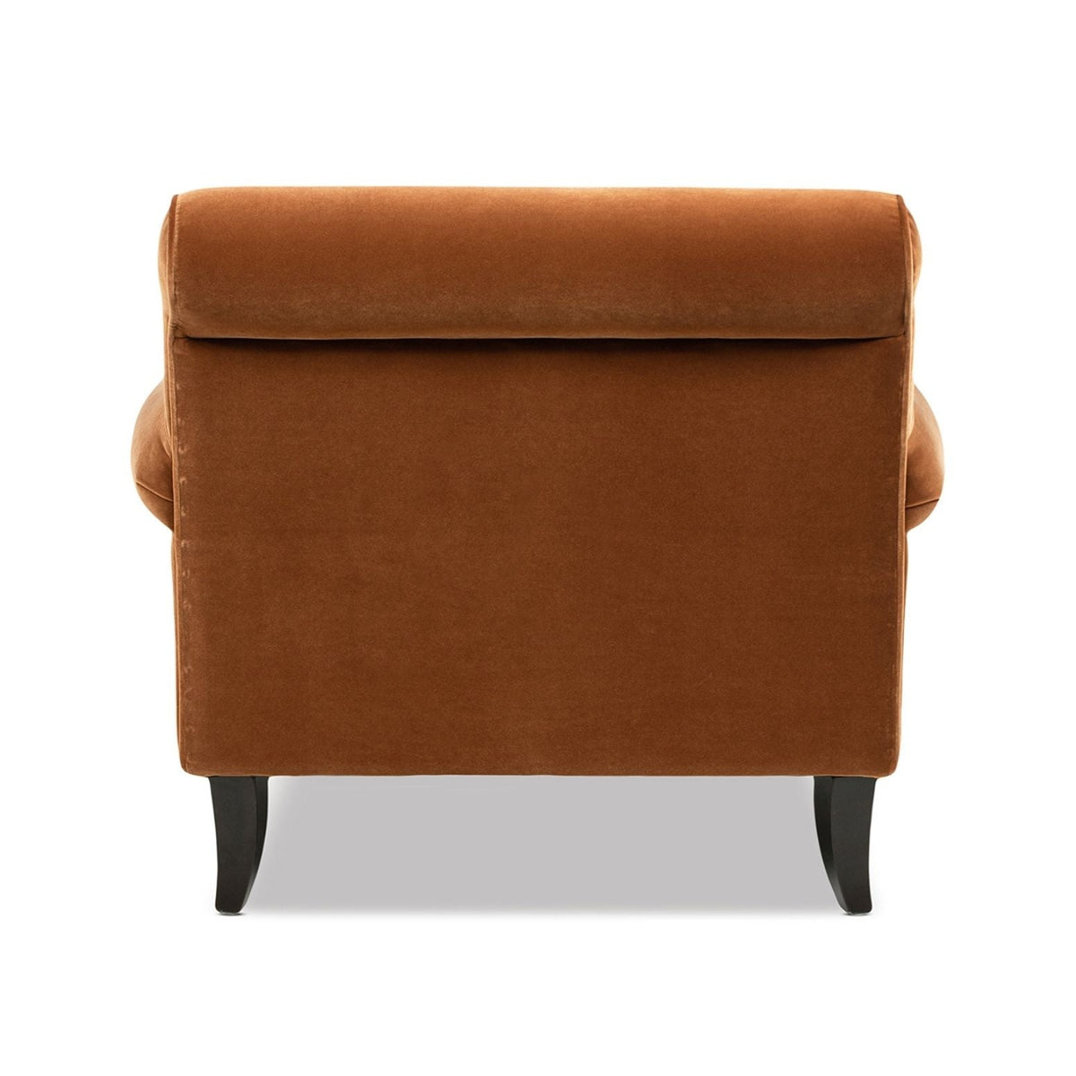 Accent Arm Chair in brown velvet with caster legs on Tampa Home & Garden Store