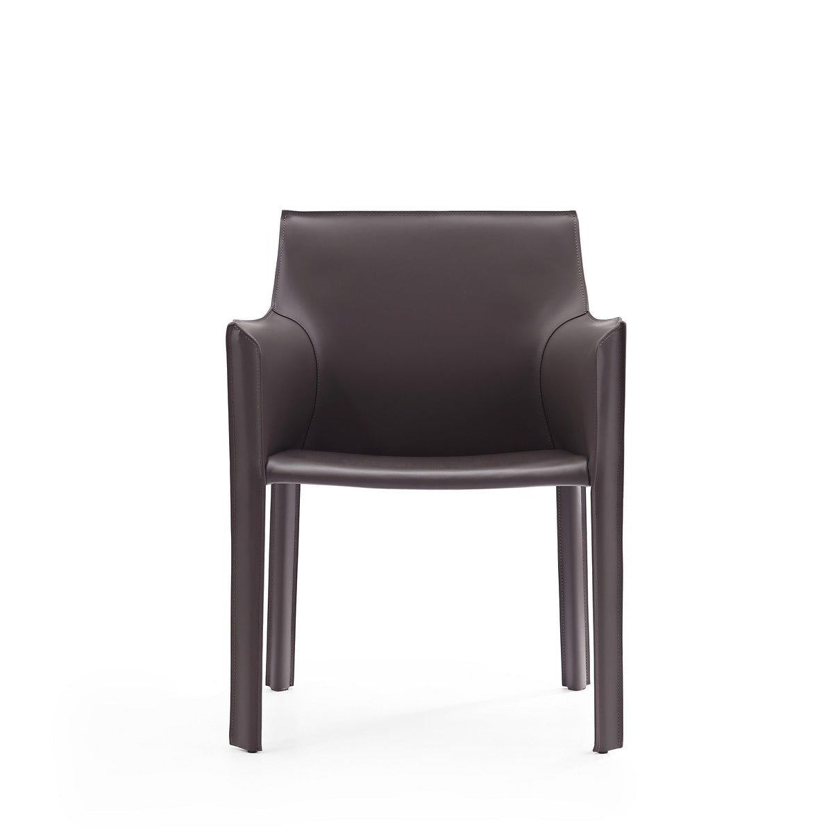 Vogue Dining Chair with Metal Frame dark gray leather, HouseOfZazla arm chair on Tampa Home & Garden Store