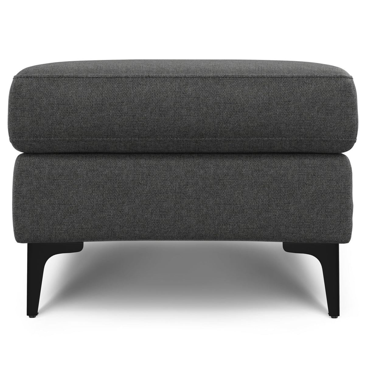 Mid Century Lounge Ottoman gray fabric upholstered bench by HouseOfZazla on Tampa Home & Garden Store