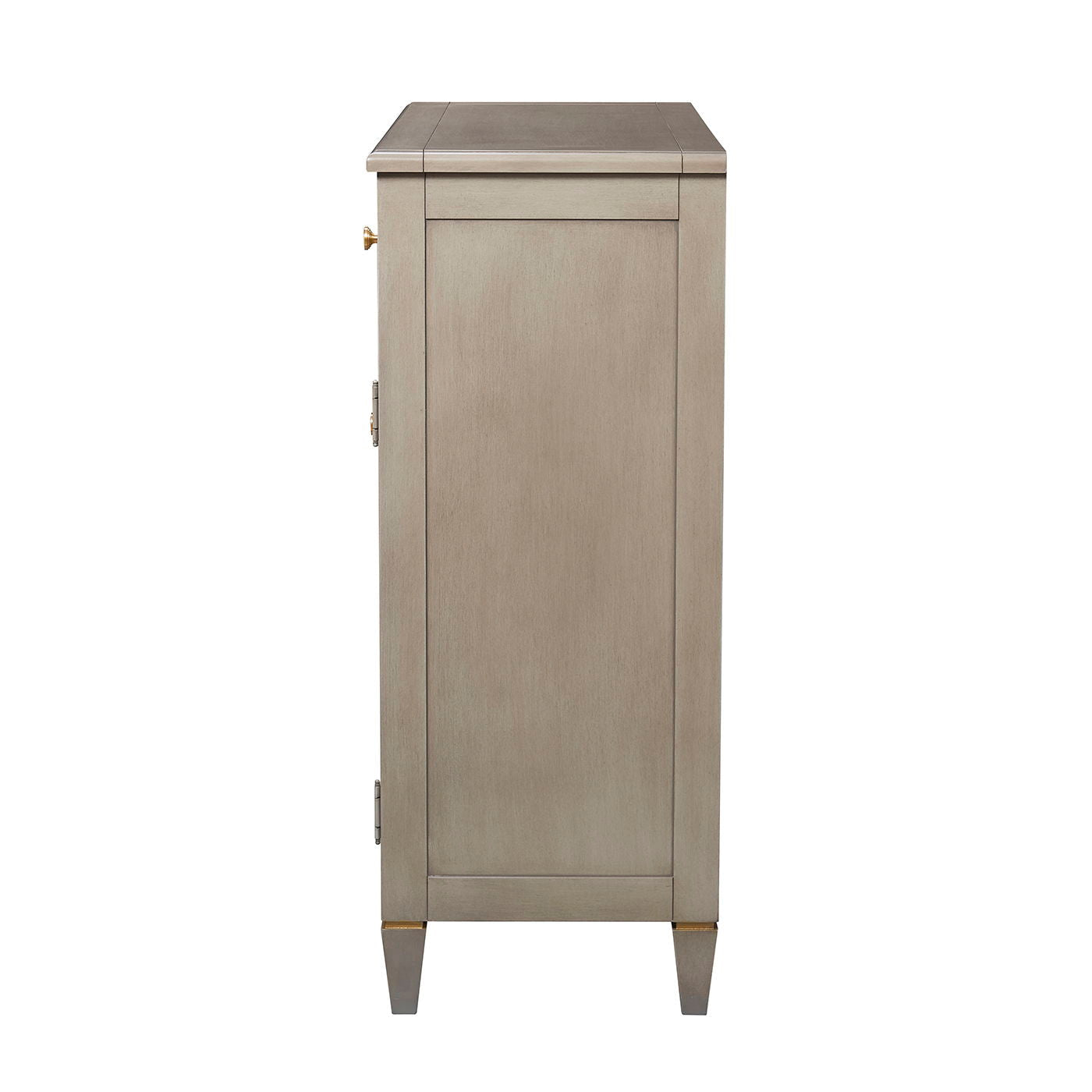 Dauphin handpainted entryway cabinet gray cashmere by HouseOfZazla with tapered legs on Tampa Home & Garden Store