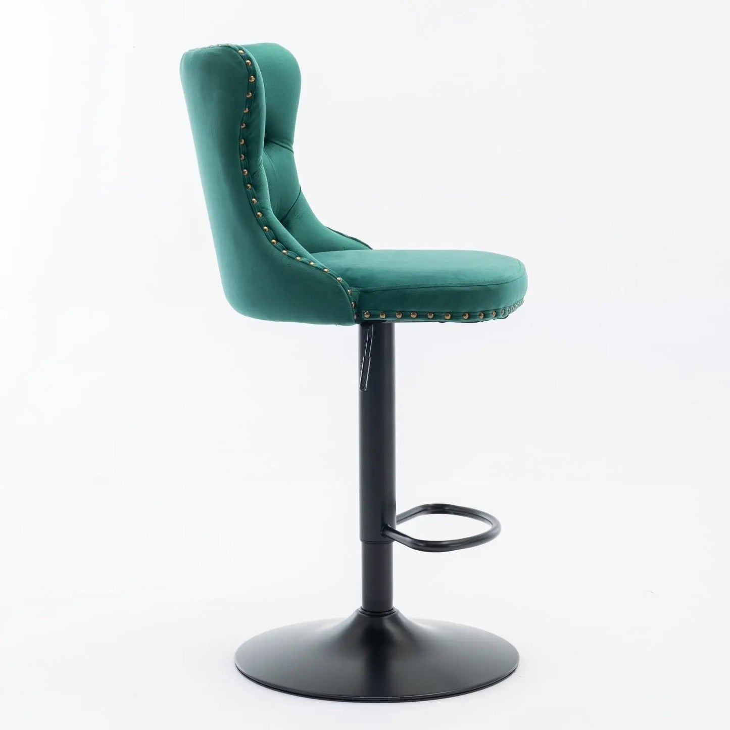 Swivel Bar Stools Adjustable Height Tufted Back