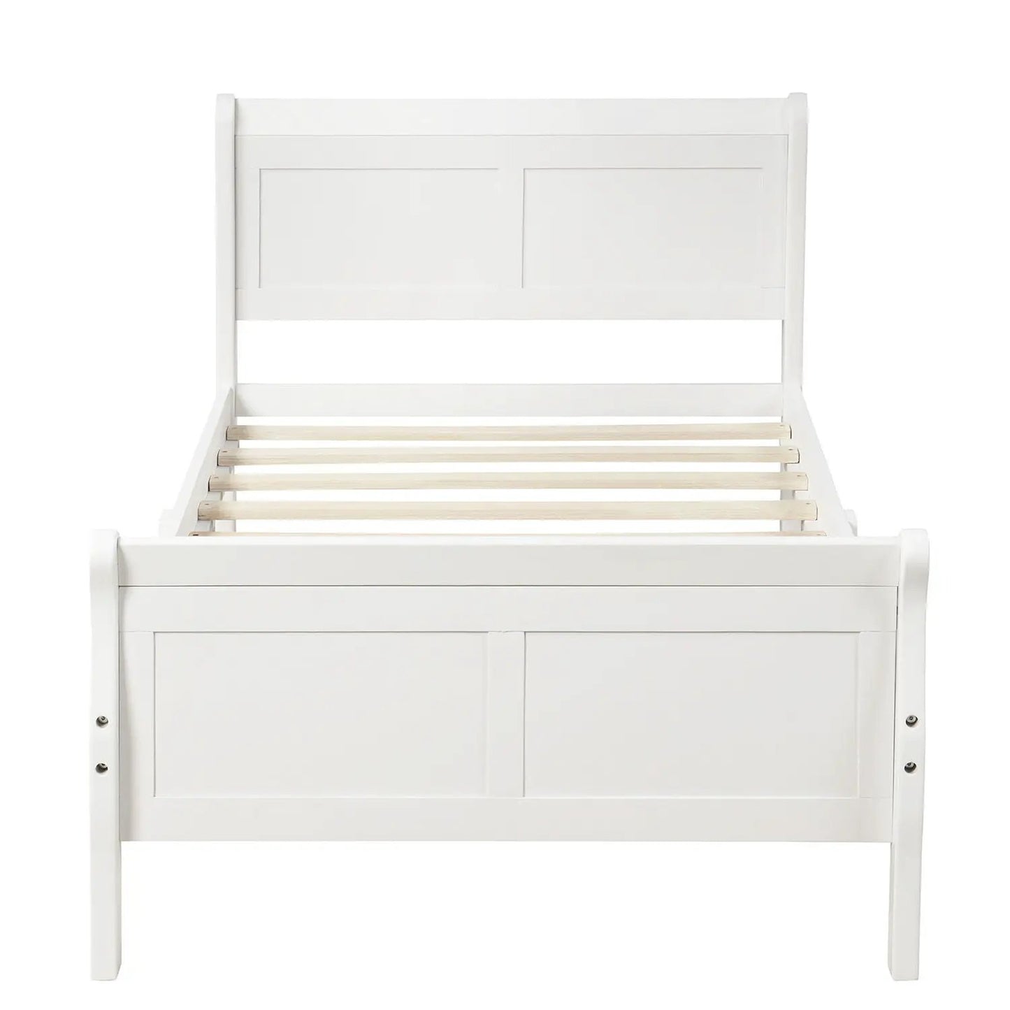 Platform bed frame with headboard and footboard, wood slat support by Unique Piece Furniture on Tampa Home & Garden Store