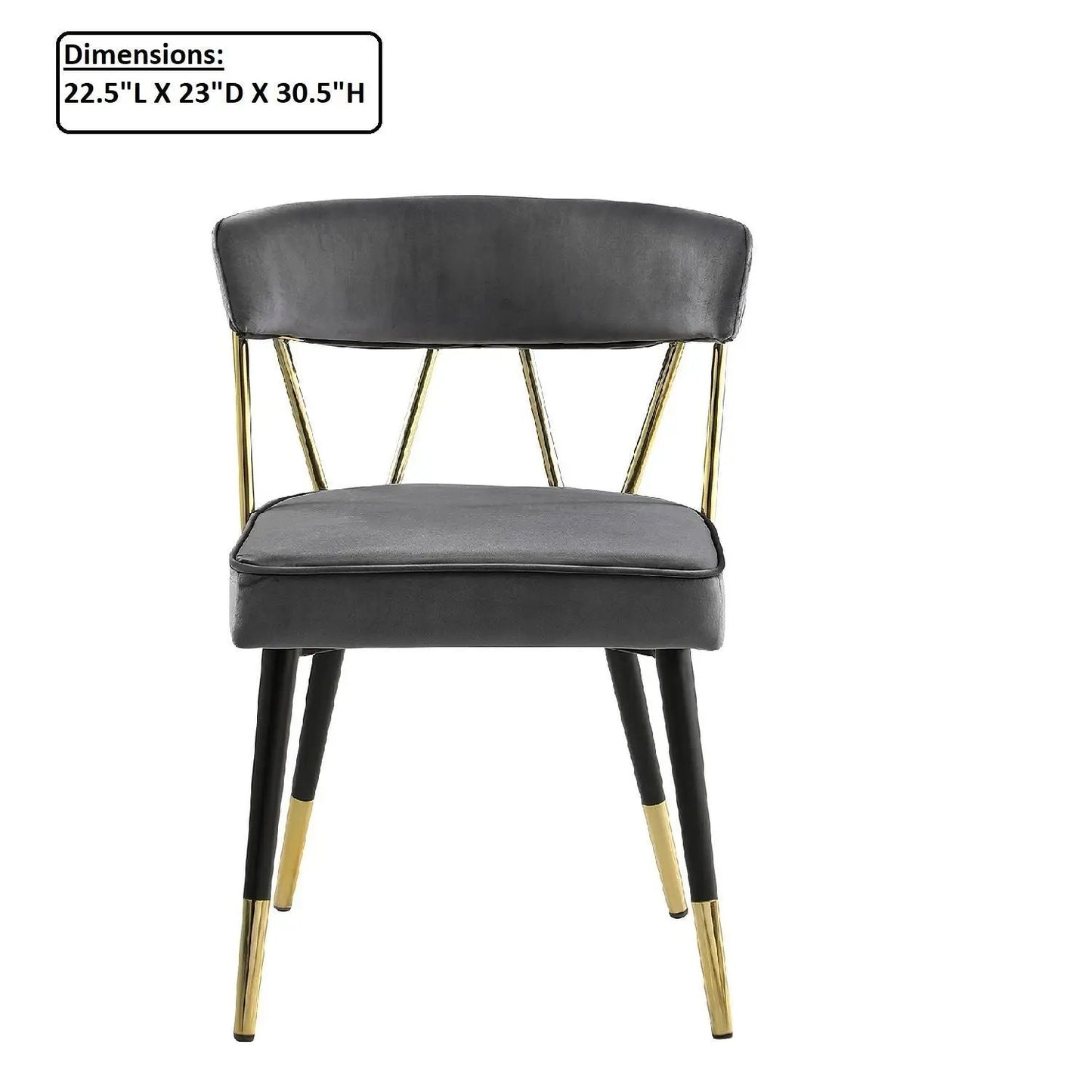 Glam Dining Chairs Set of Two Modern Luxury