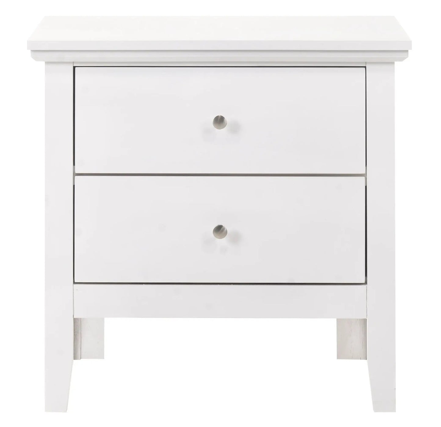 English Dovetailed Drawers Nightstand, white finish, metal knob, by Unique Piece Furniture on Tampa Home & Garden Store