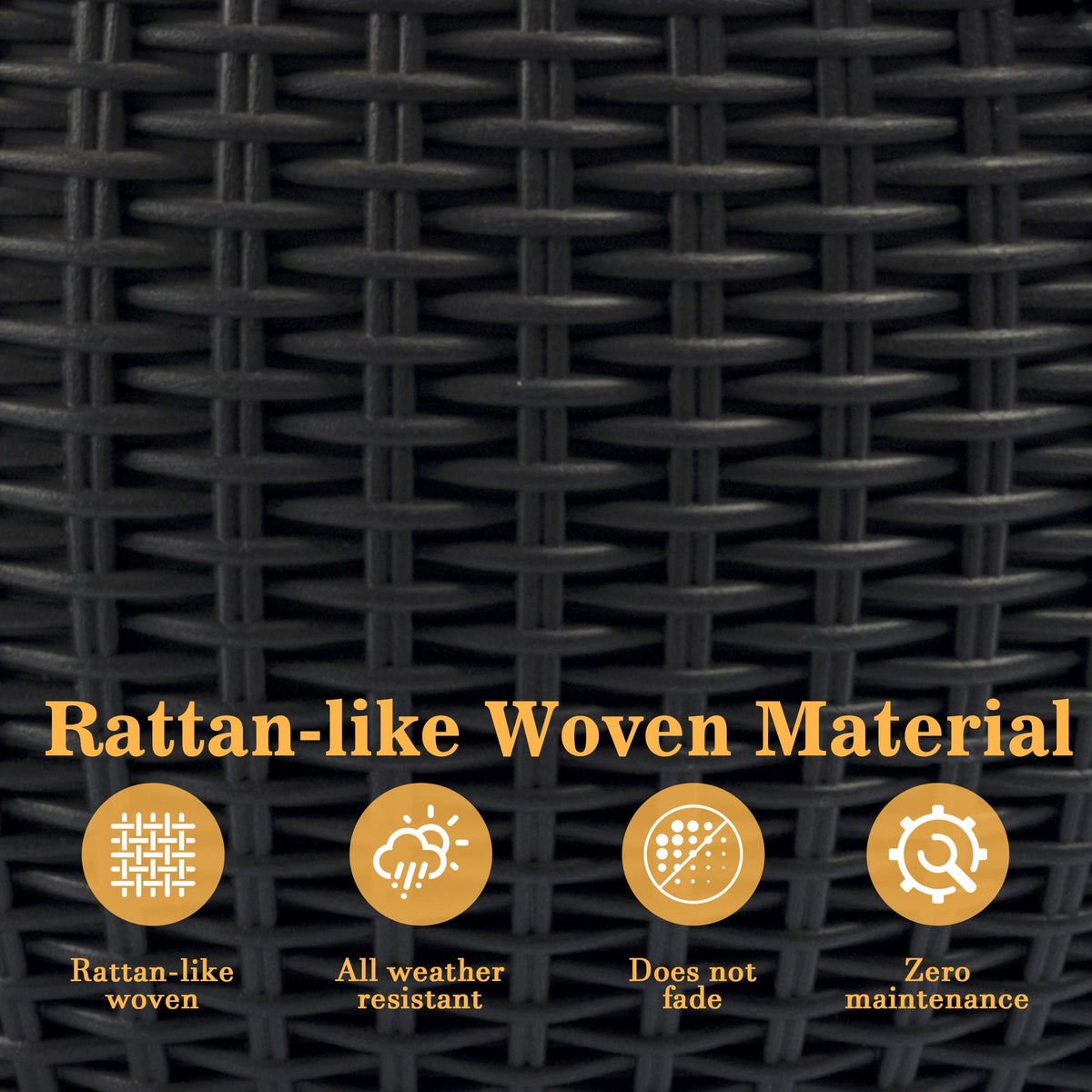 Self Watering Hanging Planter black rattan-like woven material close-up HouseOfZazla on Tampa Home & Garden Store