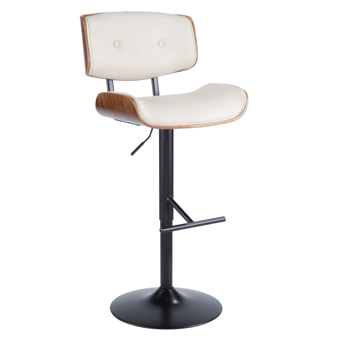 Lombardi Mid Century Modern Adjustable Bar Stool