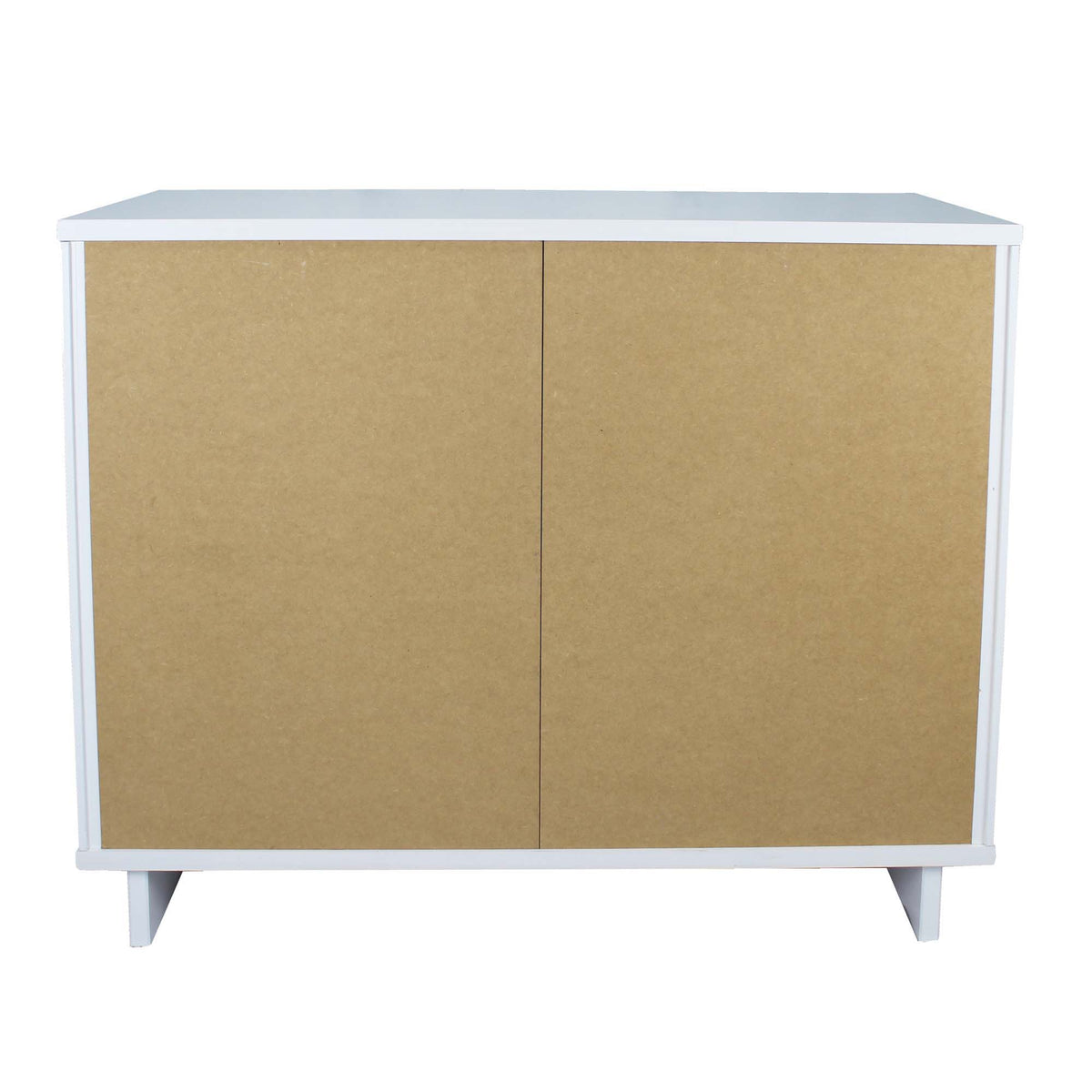 Solid wood 3-drawer dresser with ribbed fronts and brown panels white frame, light blue top on Tampa Home & Garden Store
