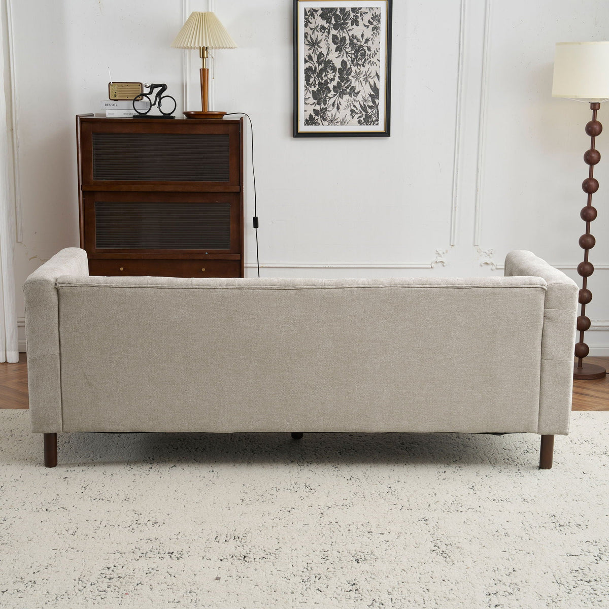 Luxurious Tufted Upholstered Living Room Sofa