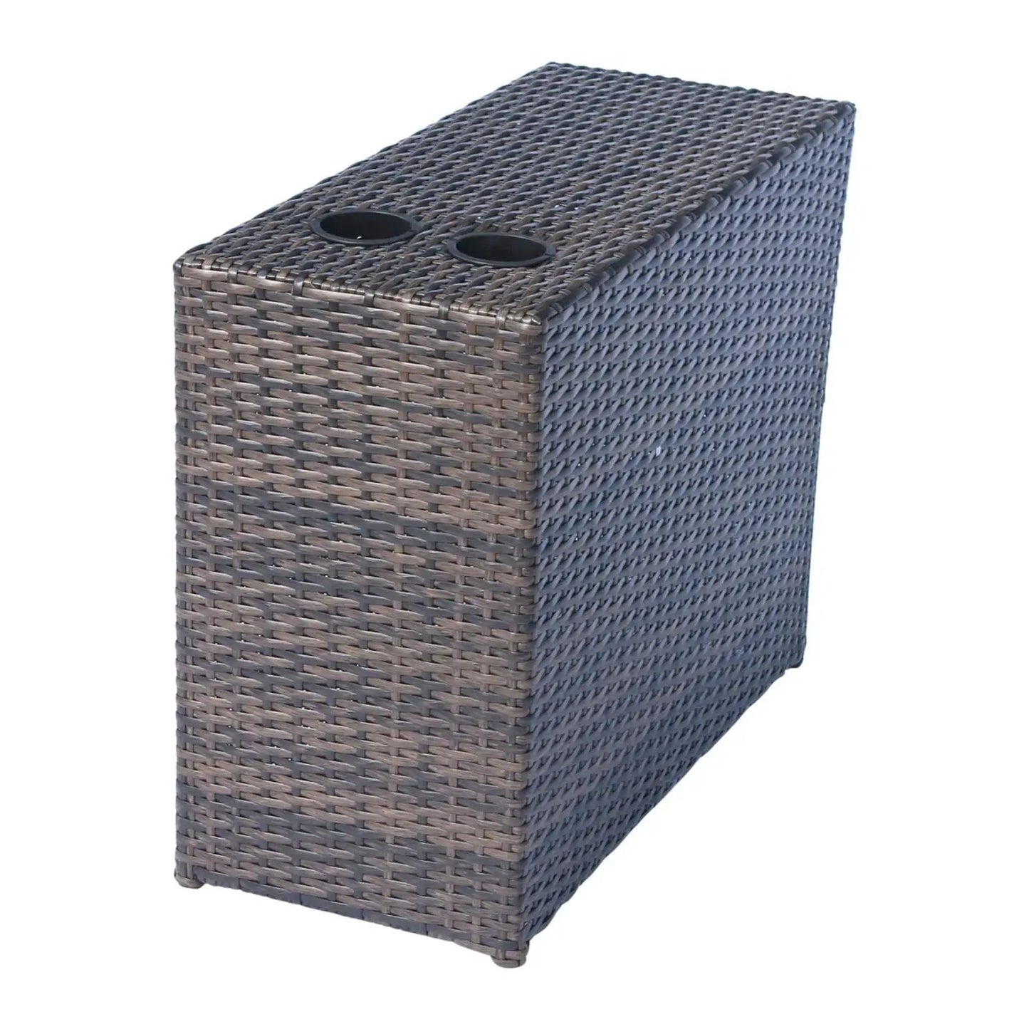 Outdoor Wicker Sectional with Weather Cushions