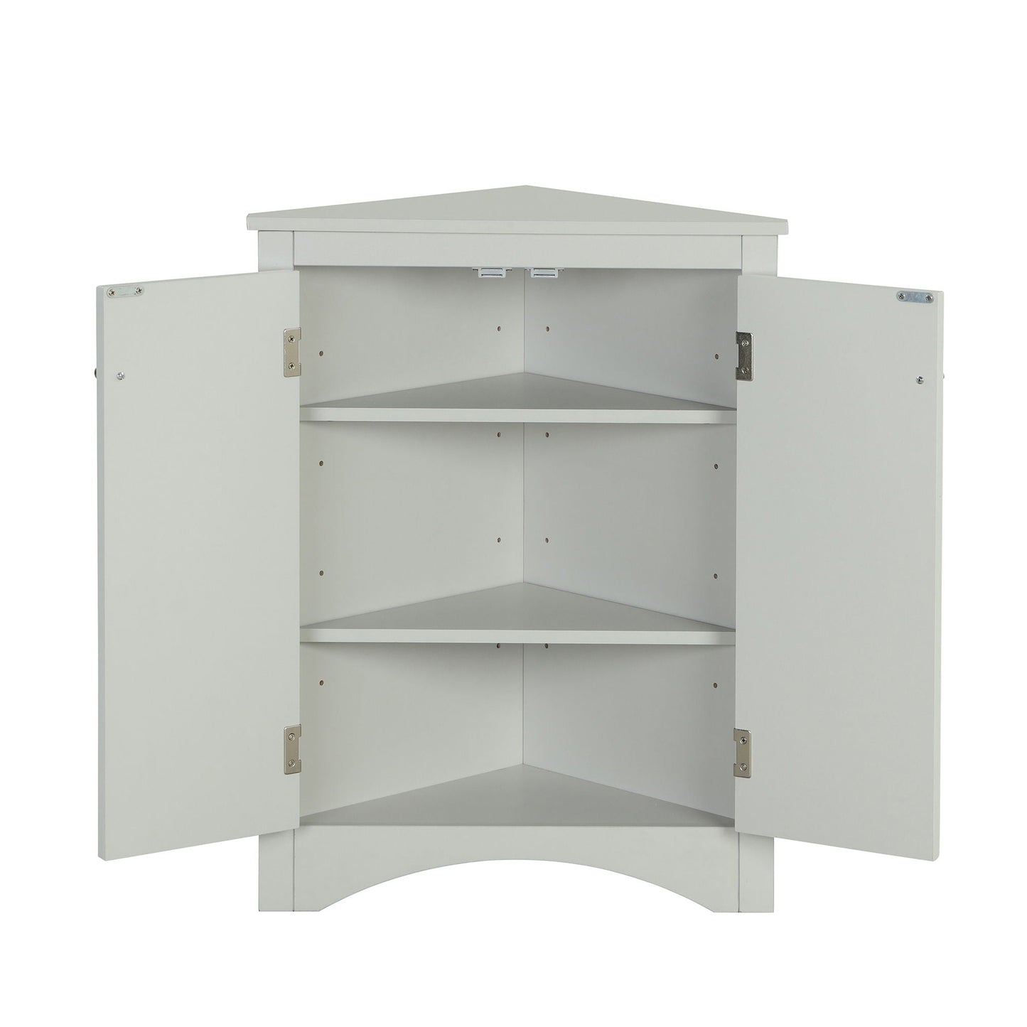 Triangle bathroom storage cabinet HouseOfZazla, white linen cabinet with adjustable shelves on Tampa Home & Garden Store