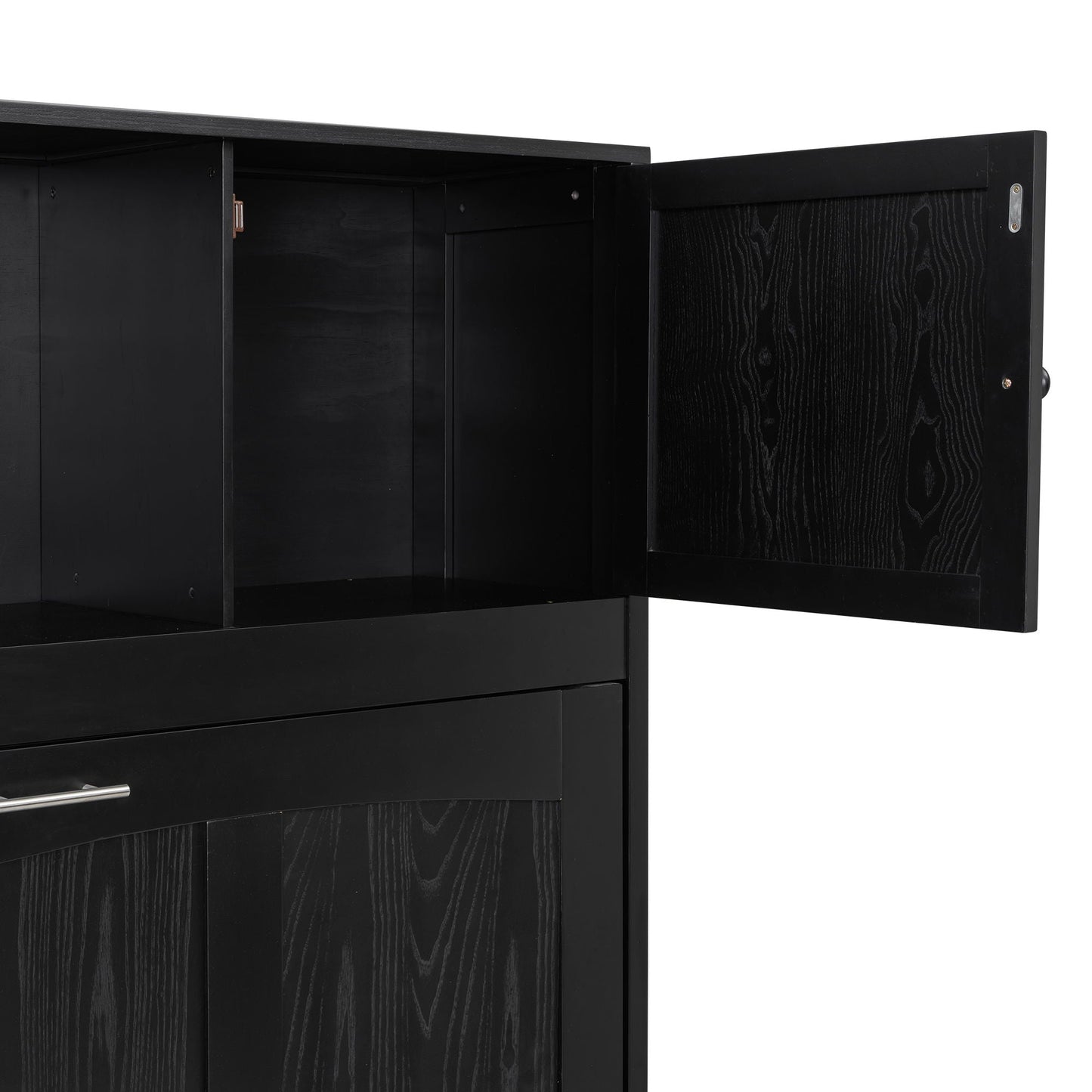 Murphy bed with storage cabinets in black wood finish by HouseOfZazla Storage Beds on Tampa Home & Garden Store