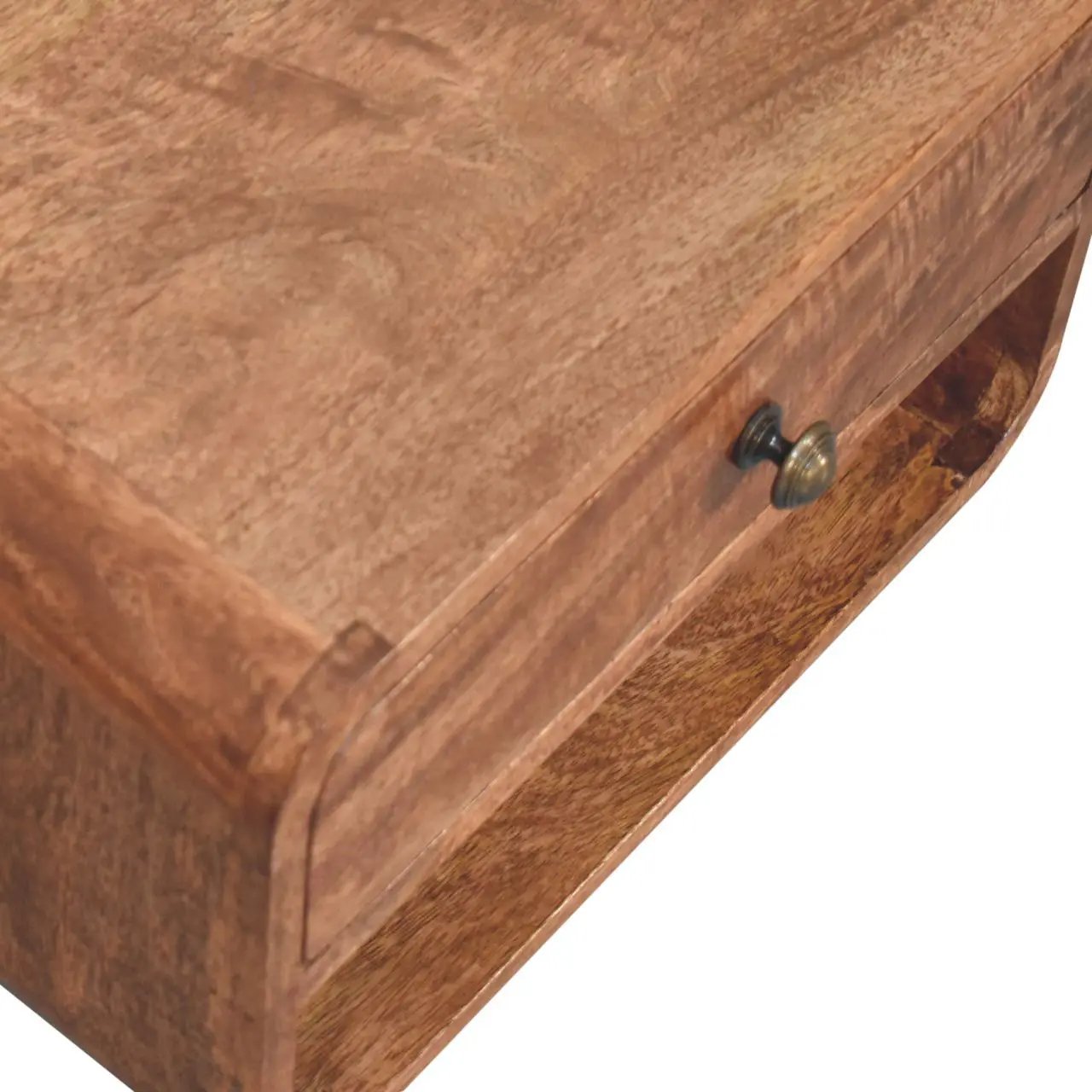 Curve Upper Slot Floating Nightstand with Drawer