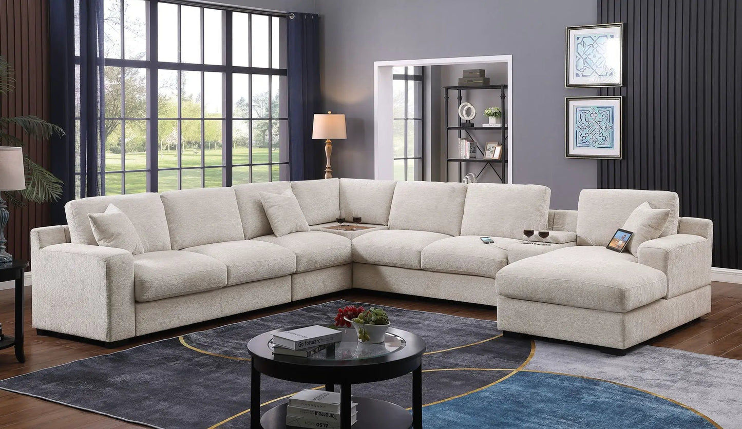 Celine Fabric Corner Sectional Sofa Right Chaise